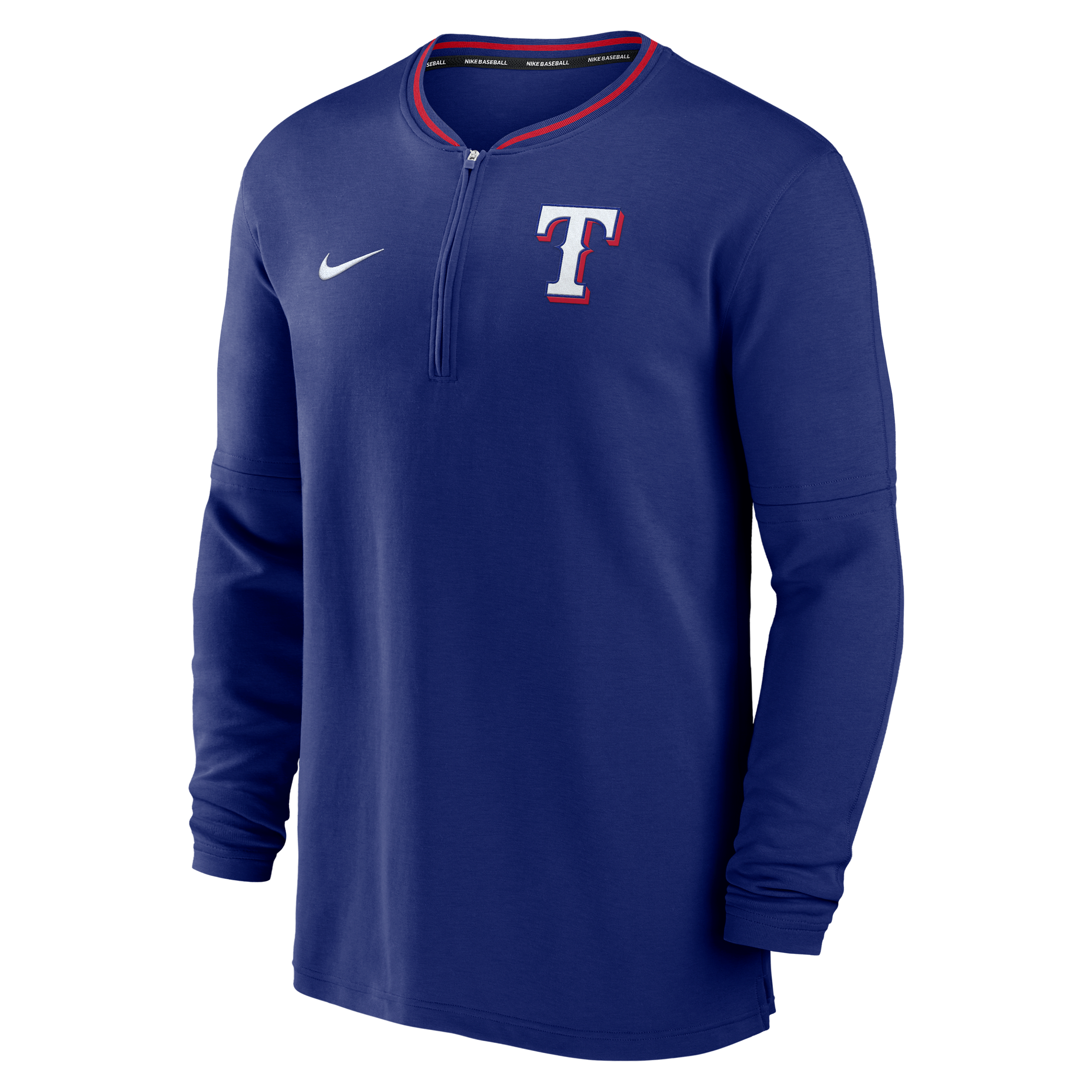 Texas Rangers Authentic Collection Men's Nike Dri-FIT MLB 1/2-Zip Long-Sleeve Top