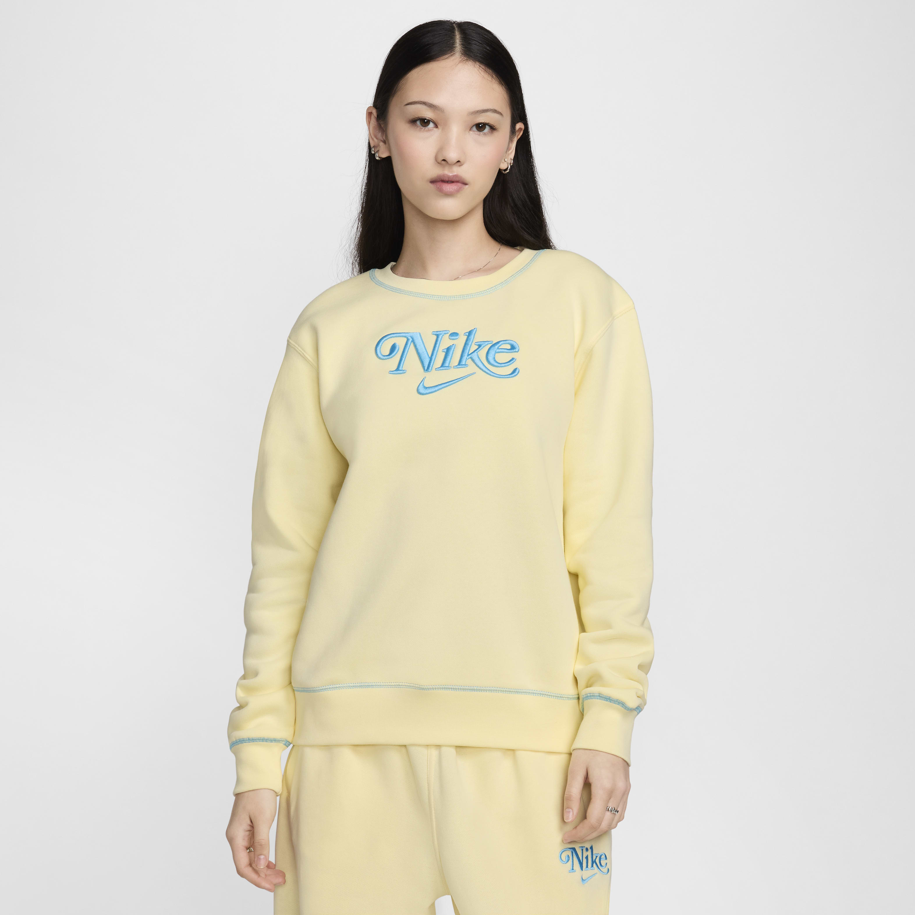 Sweatshirt de lã cardada e gola redonda Nike Sportswear para mulher