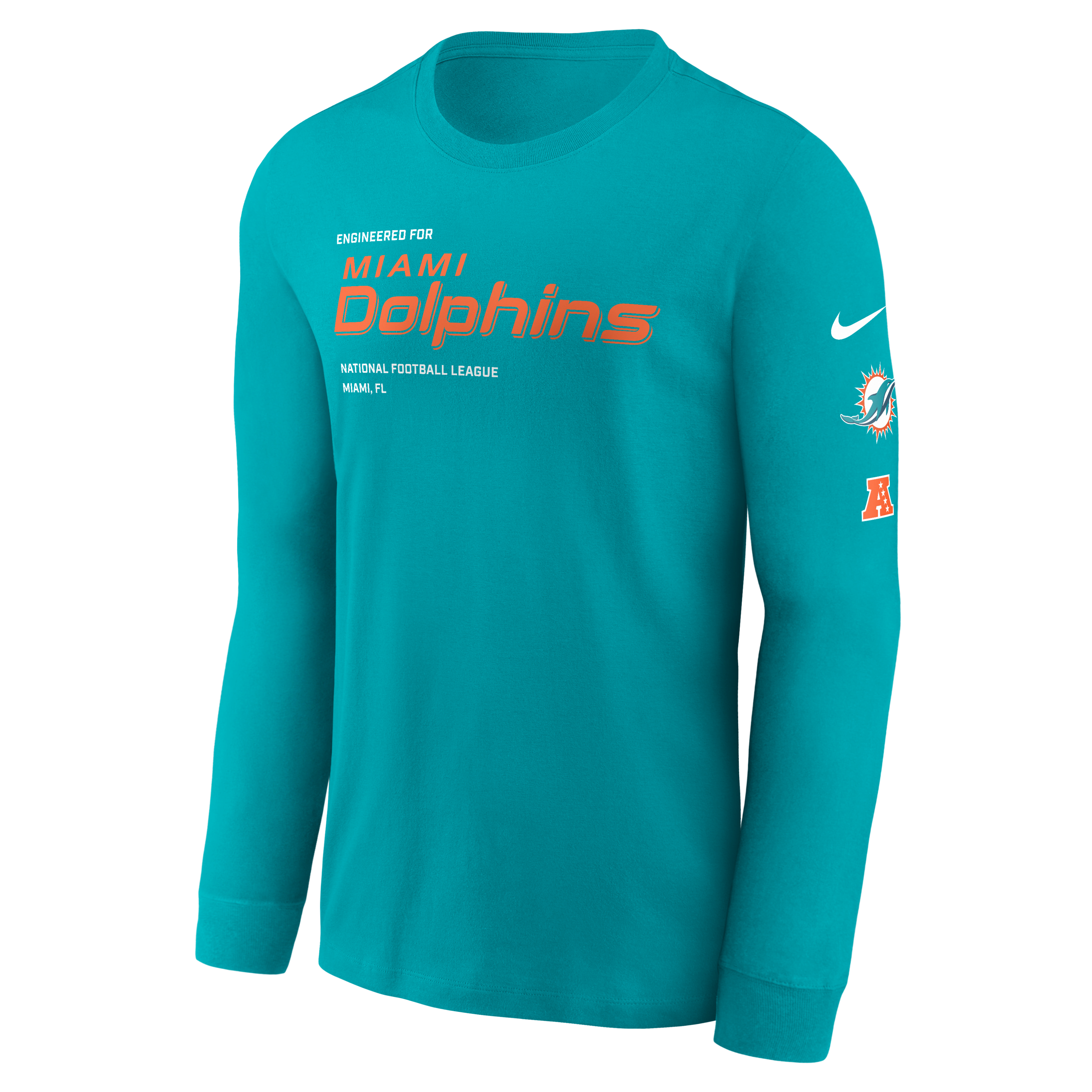 Miami Dolphins Play To Win Essential Men's Nike NFL Long-Sleeve T-Shirt