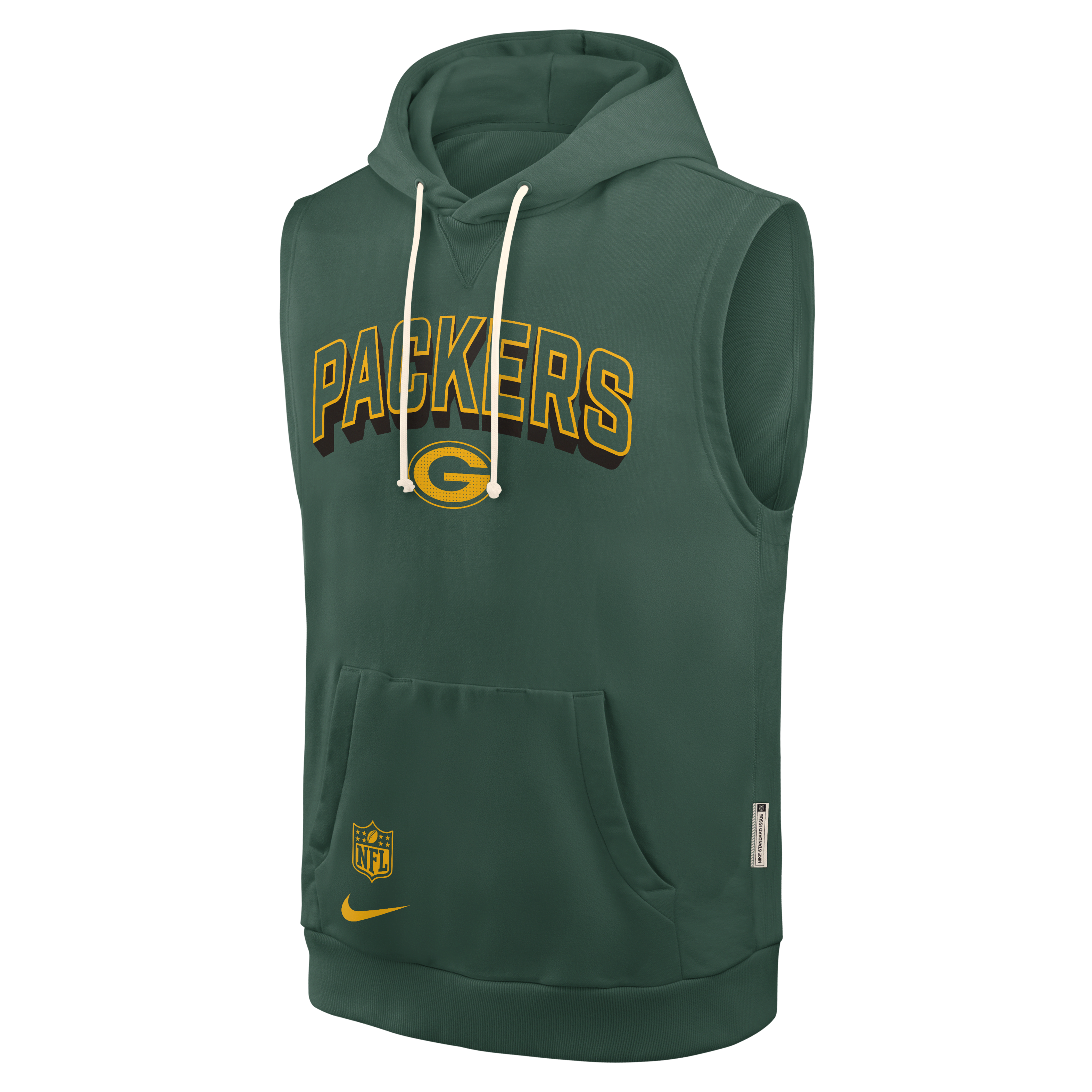 Green Bay Packers Sideline Men's Nike Dri-FIT NFL Sleeveless Pullover Hoodie
