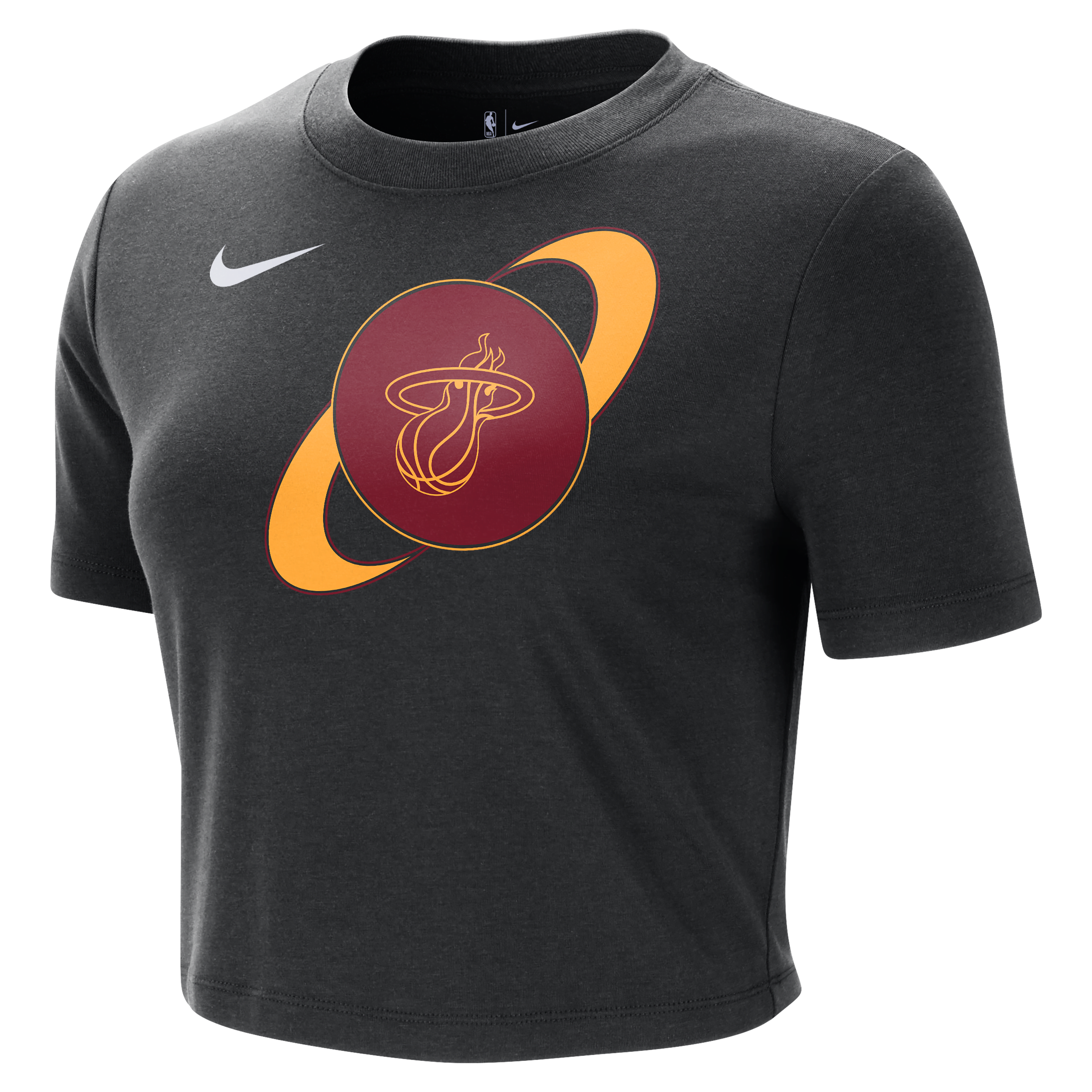 Miami Heat Courtside Women's Nike NBA Cropped Slim T-Shirt