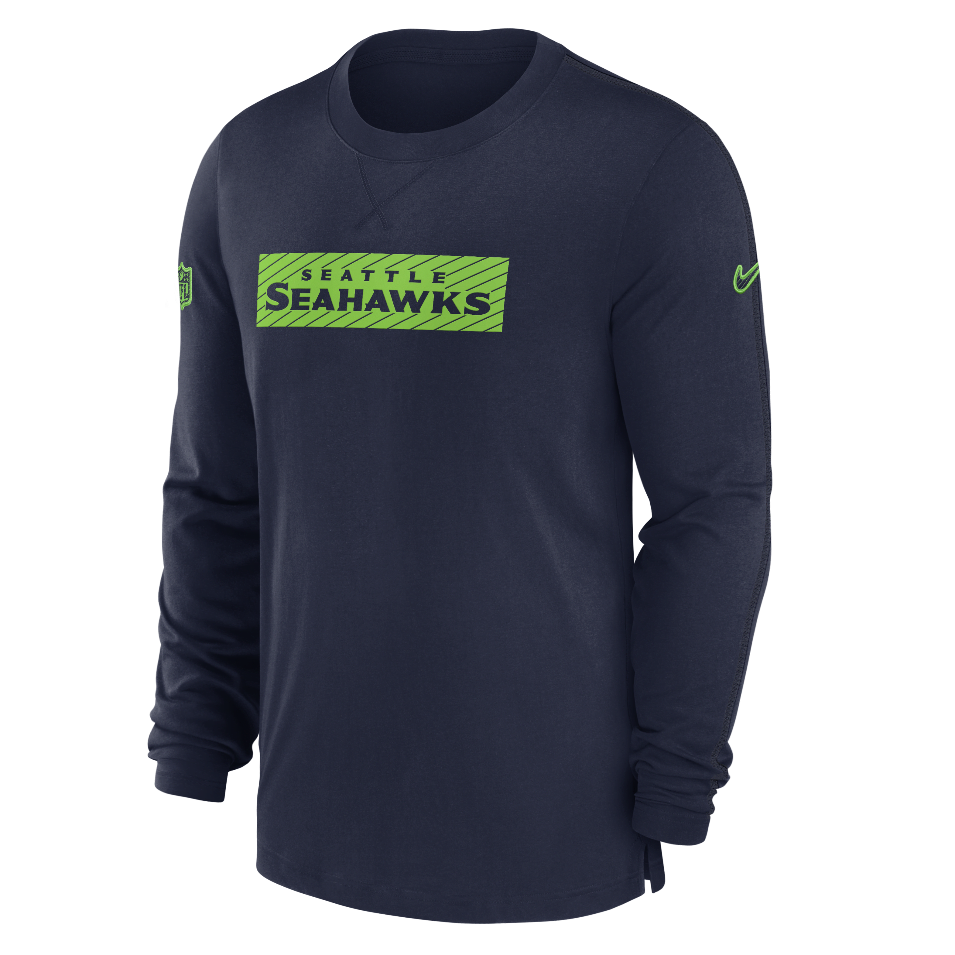 Seattle Seahawks Sideline Player Team Issue Men’s Nike Dri-FIT Long-Sleeve Top