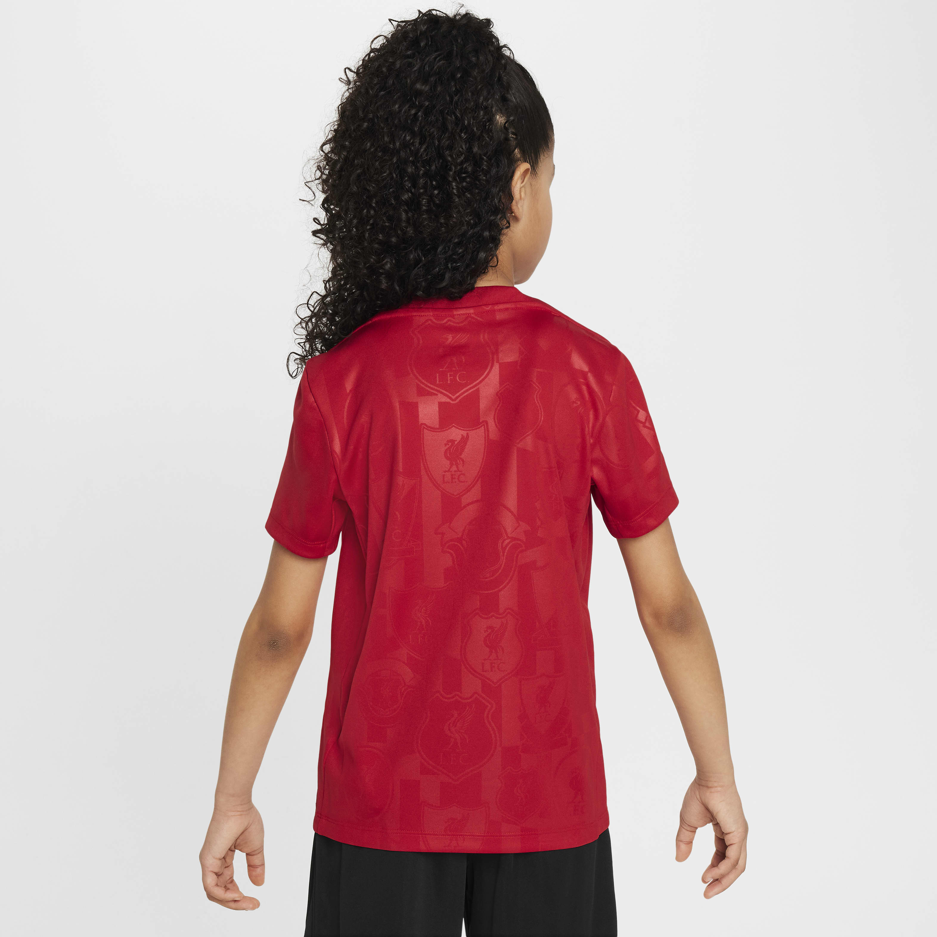 Liverpool FC Academy Pro Big Kids' Nike Dri-FIT Soccer Pre-Match Short-Sleeve Top