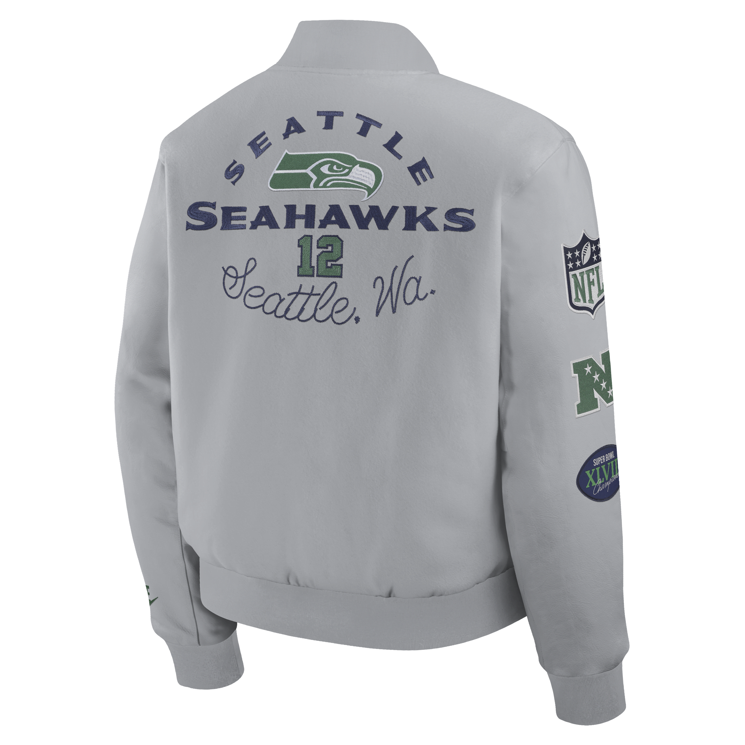 Seattle Seahawks Rivalries Collection Men's Nike NFL Full-Snap Varsity Jacket