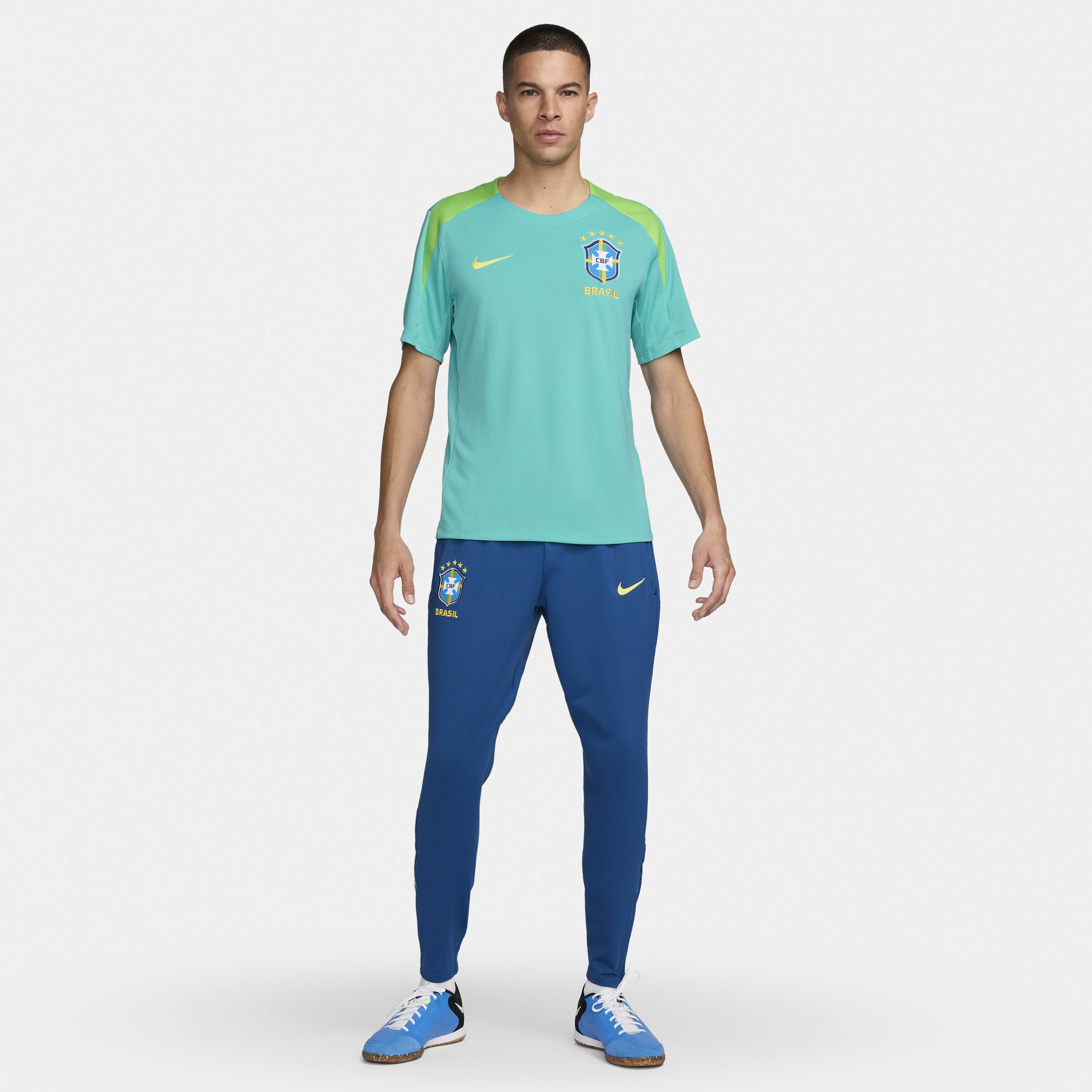 Brazil Strike Men's Nike Dri-FIT Soccer Short-Sleeve Knit Top