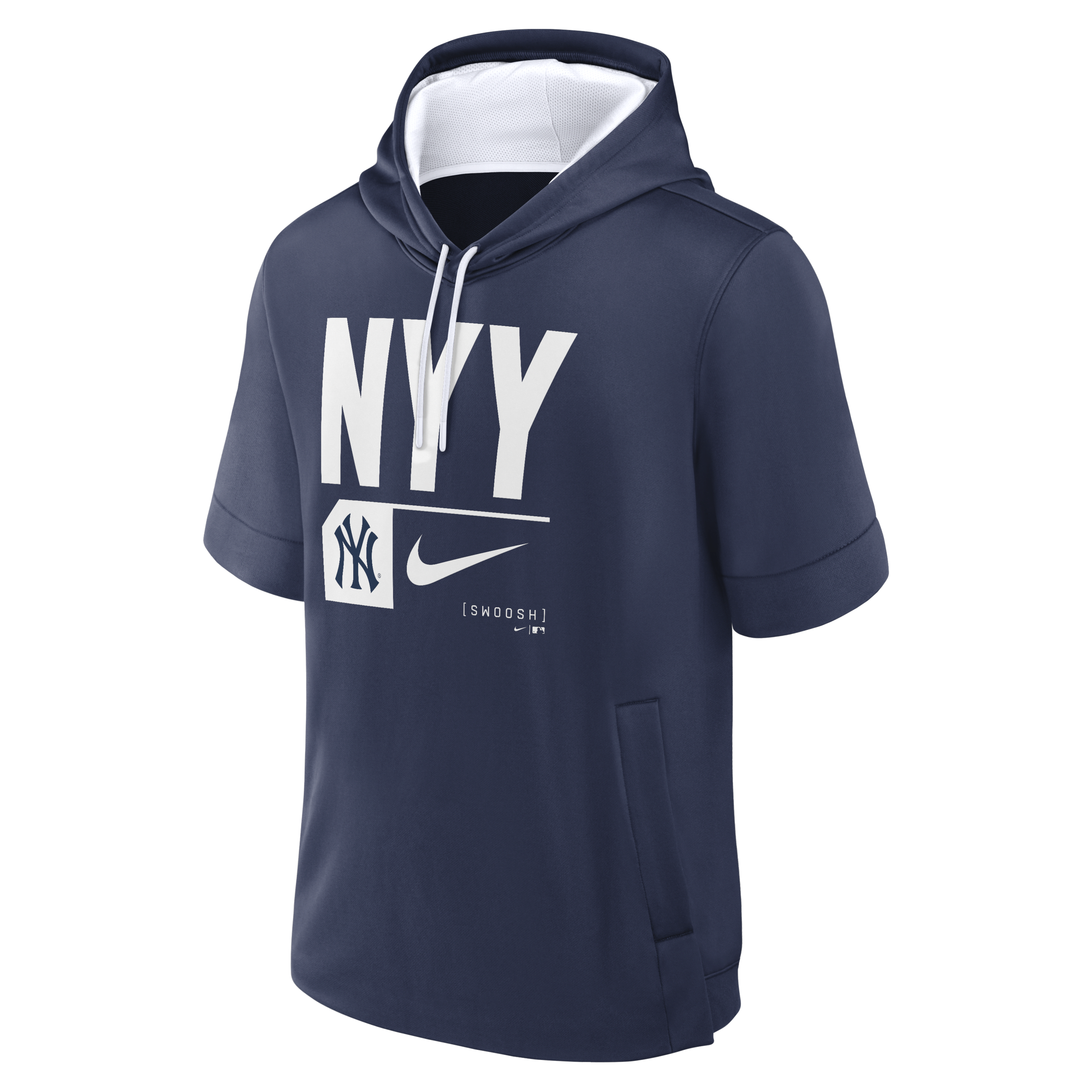 New York Yankees Tri Code Lockup Men's Nike MLB Short-Sleeve Pullover Hoodie