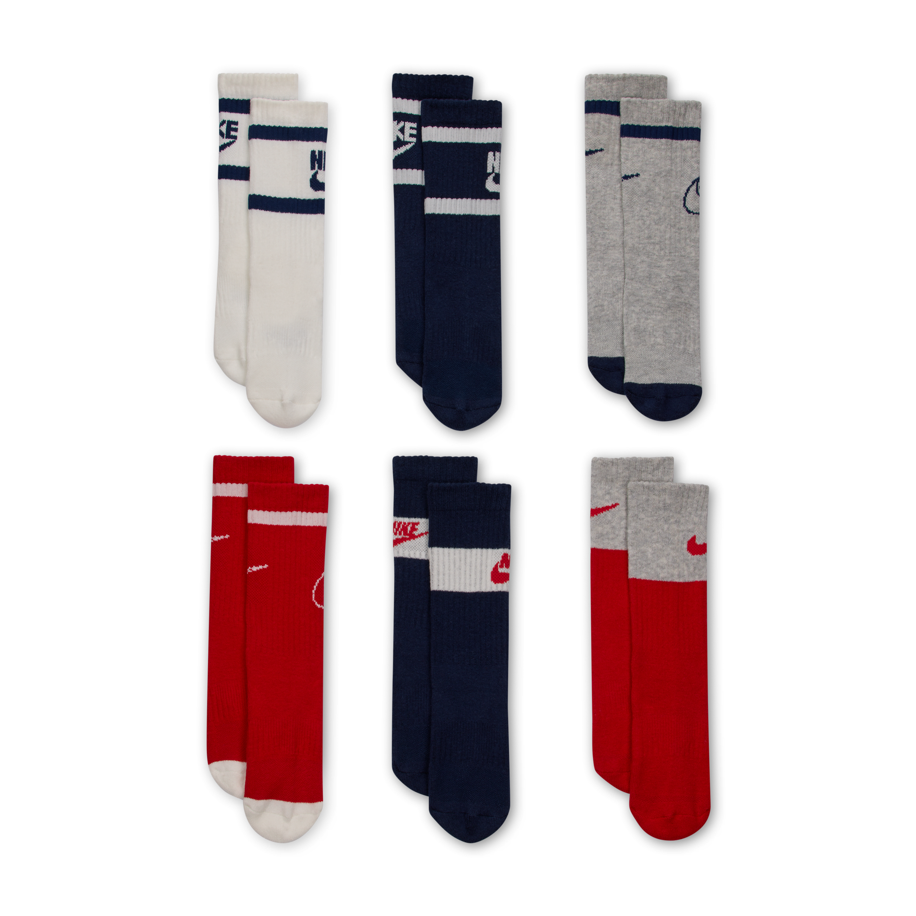 Nike Dri-FIT Baby (12-24M) Retro Crew Socks (6 Pairs)