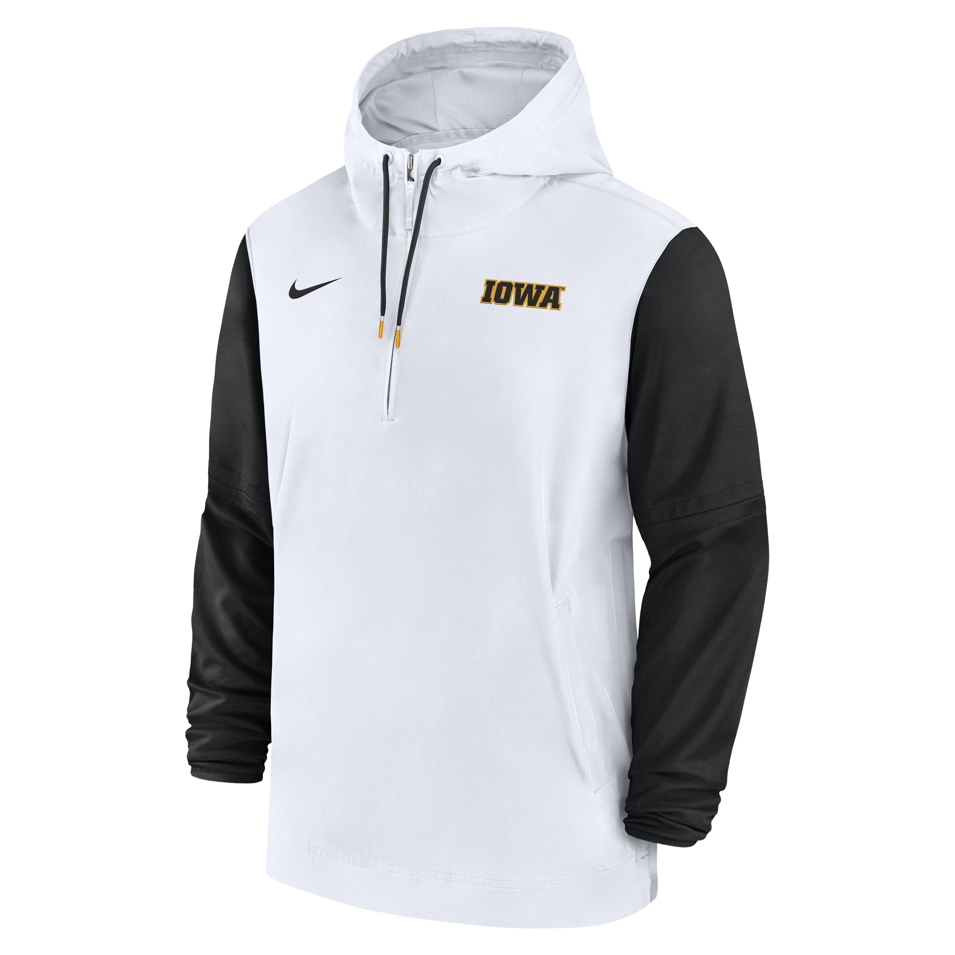 Iowa Hawkeyes Sideline Pre-Game Player Men's Nike College 1/2-Zip Hooded Jacket