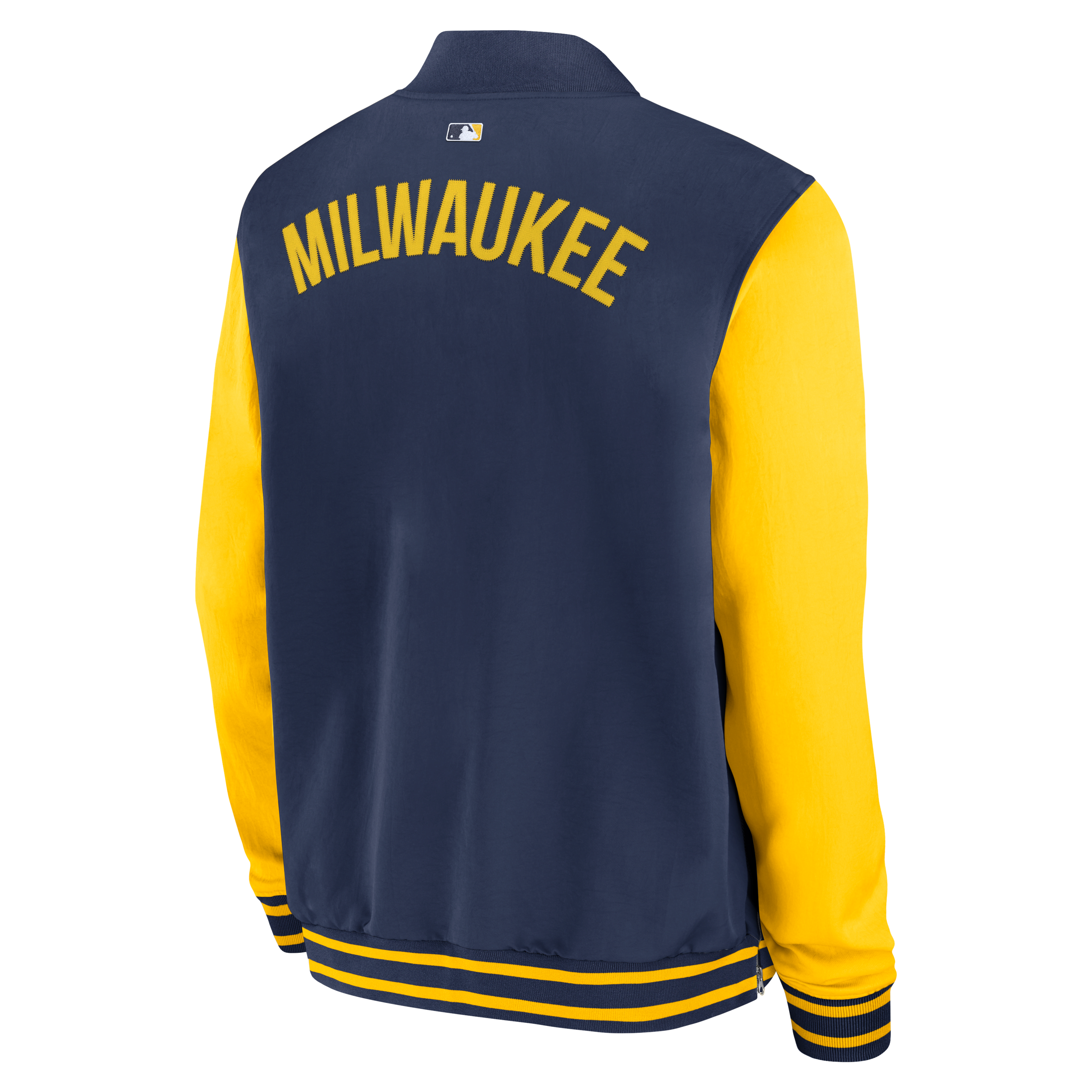 Milwaukee Brewers Authentic Collection Dugout Men's Nike MLB Full-Zip Bomber Jacket