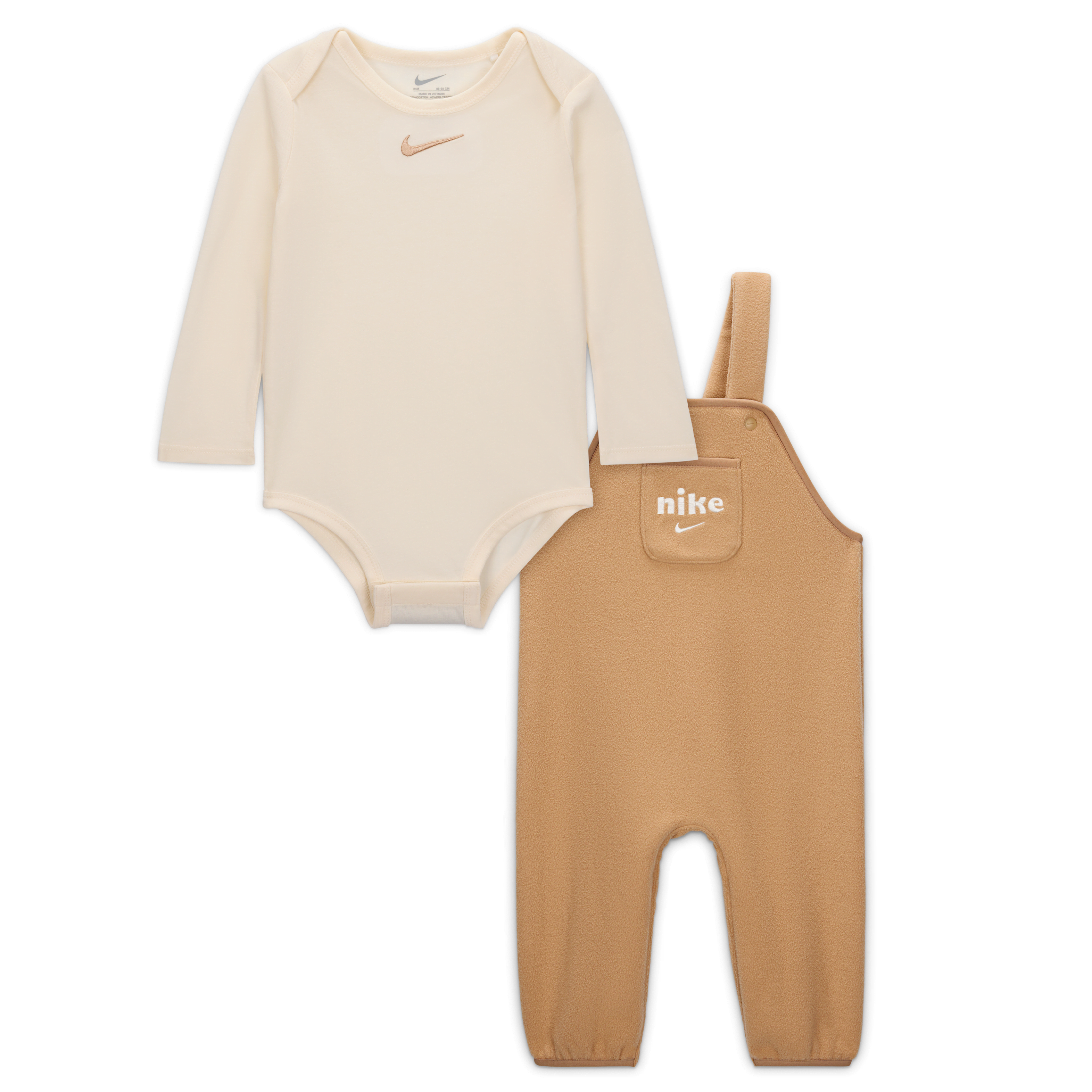 Nike Baby (12-24M) Plush Fleece Overalls 2-Piece Set