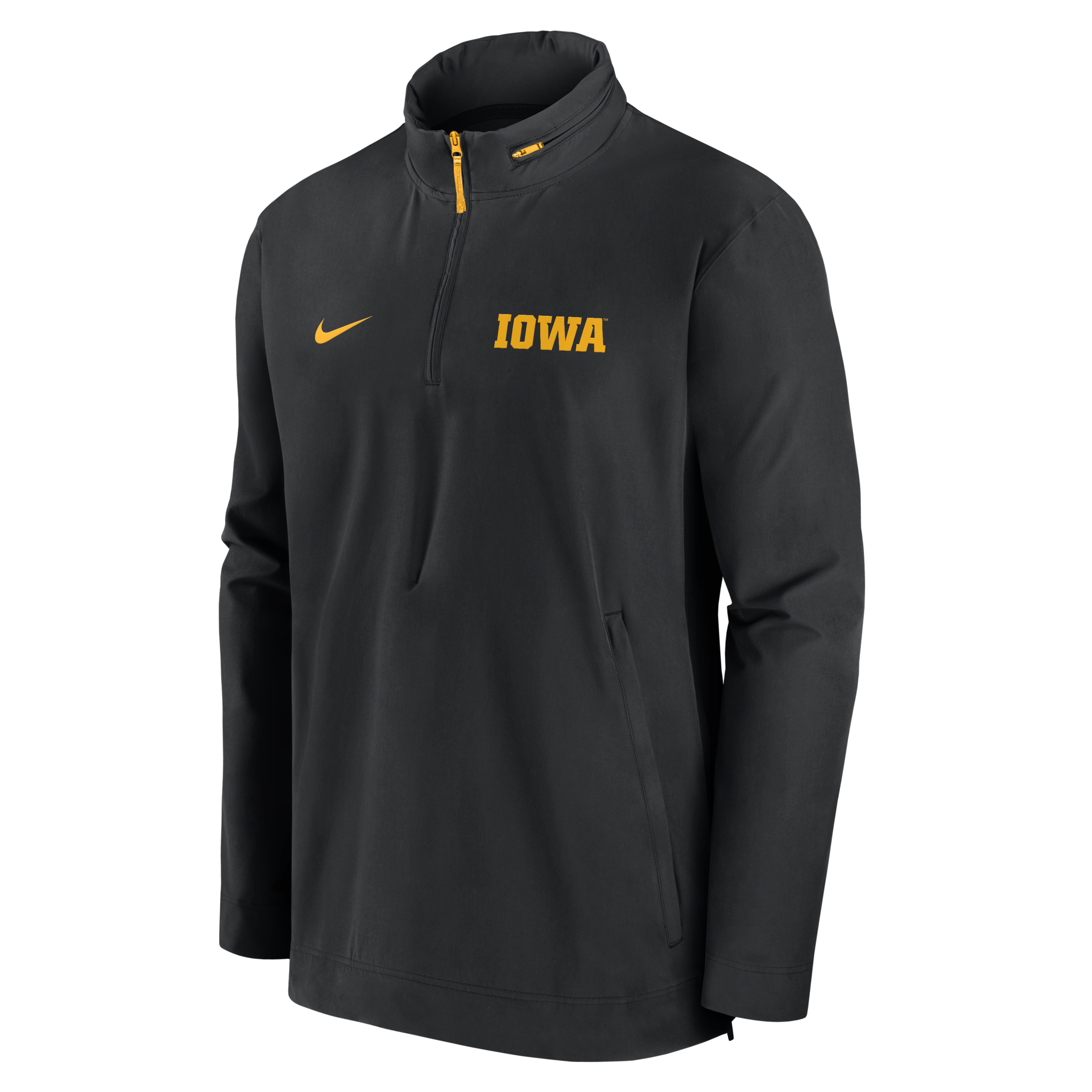 Iowa Hawkeyes Sideline Coach Men's Nike College 1/2-Zip Hooded Jacket