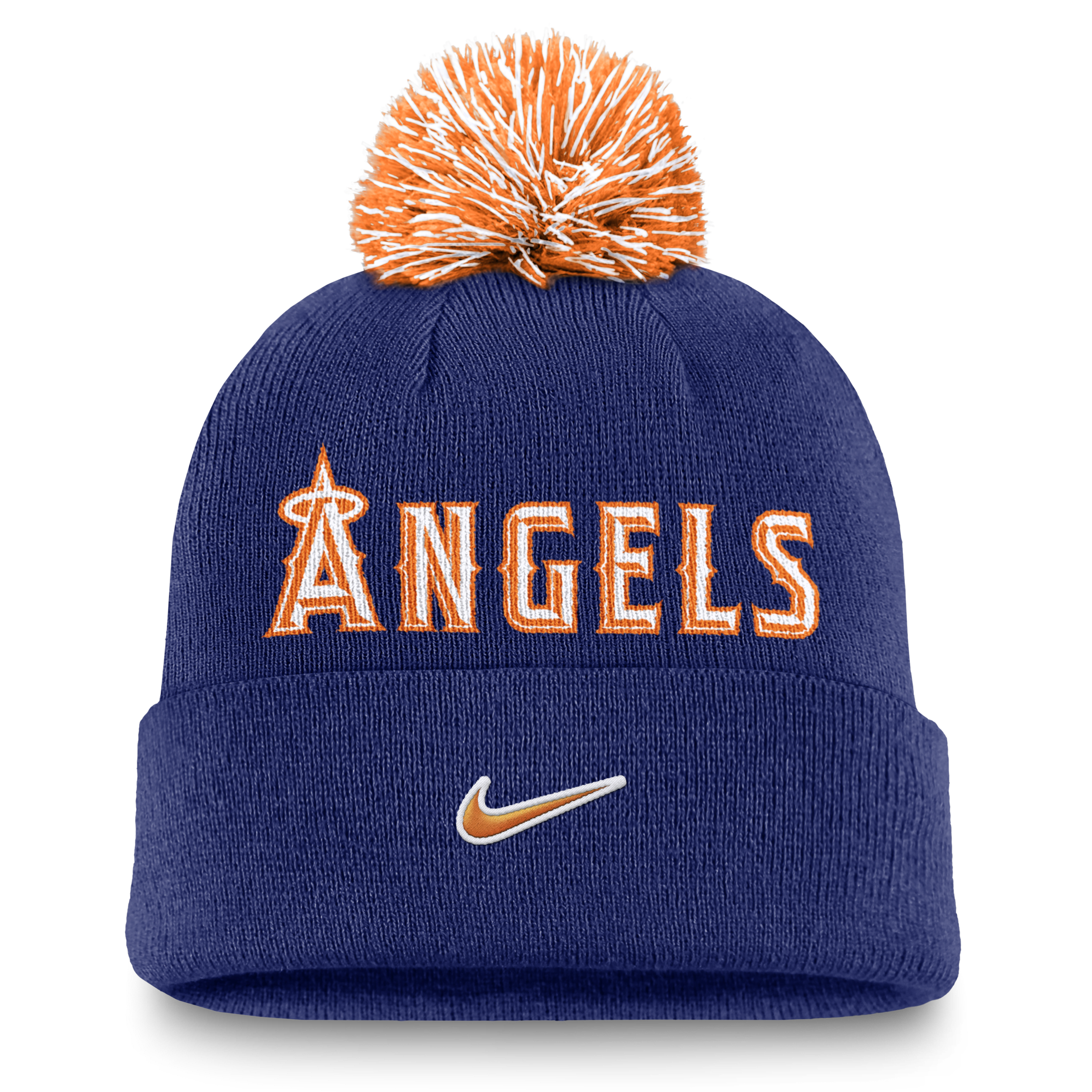 Los Angeles Angels Peak Men's Nike MLB Cuffed Pom Beanie