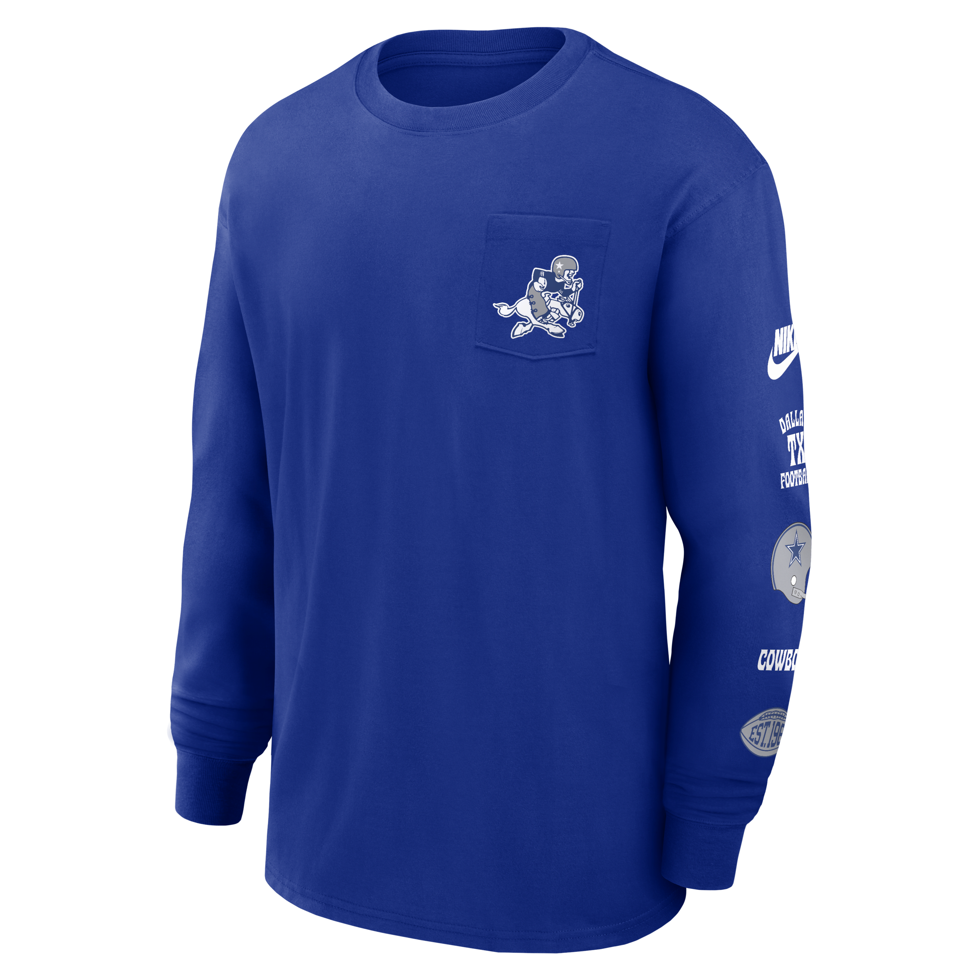 Dallas Cowboys Rewind Max90 Pocket Men's Nike NFL Long-Sleeve T-Shirt