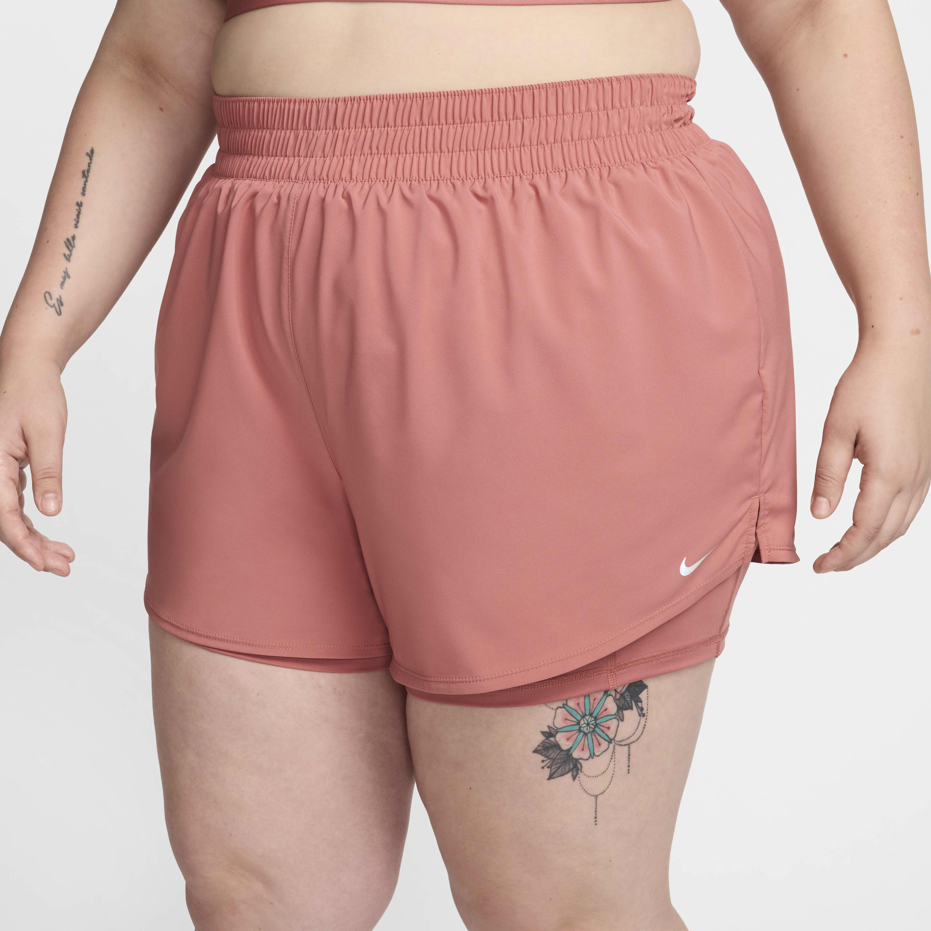 Nike Dri-FIT One Women's High-Waisted 3" 2-in-1 Shorts (Plus Size)