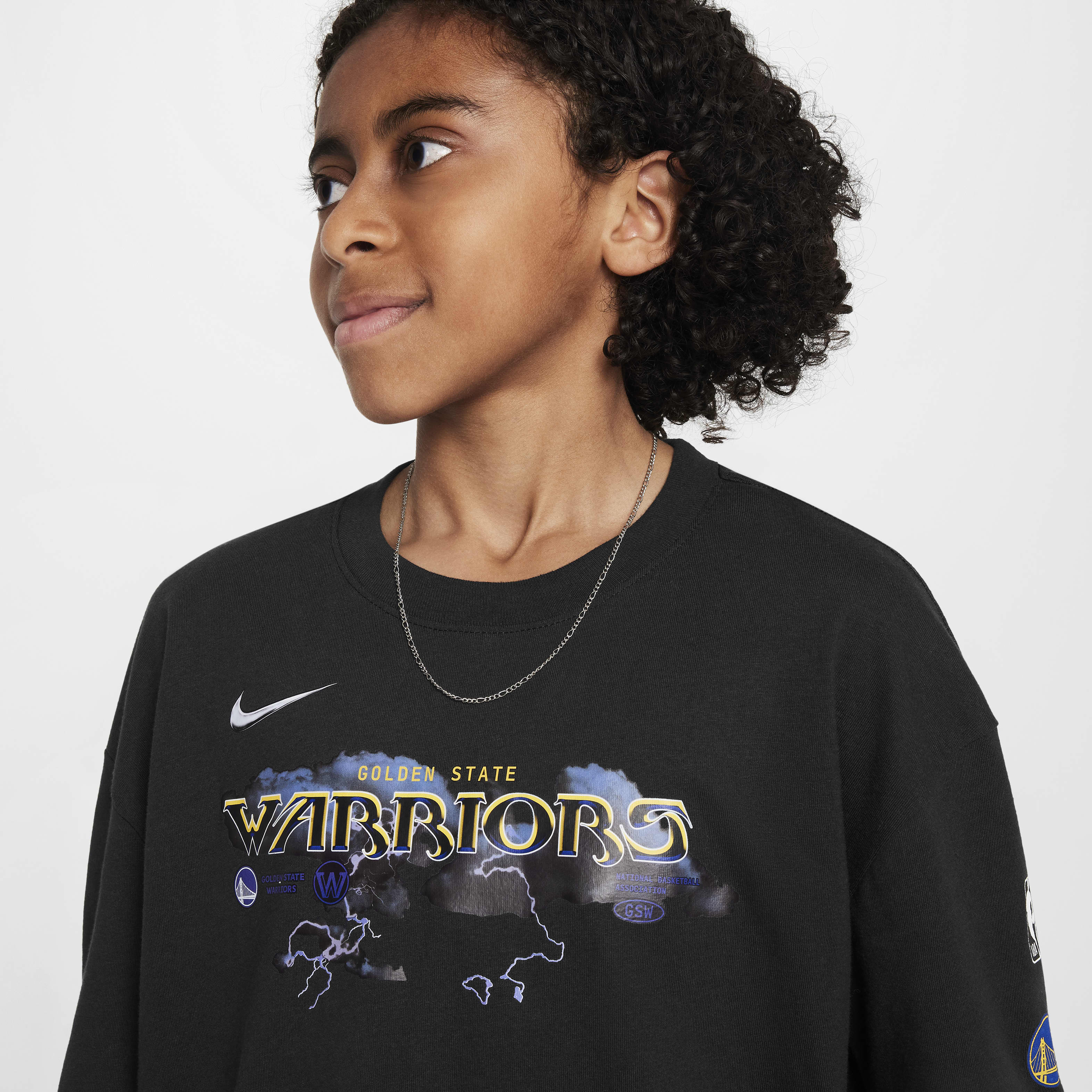 Nike Golden State Warriors Essential Older Kids' (Boys') Nike NBA Max90