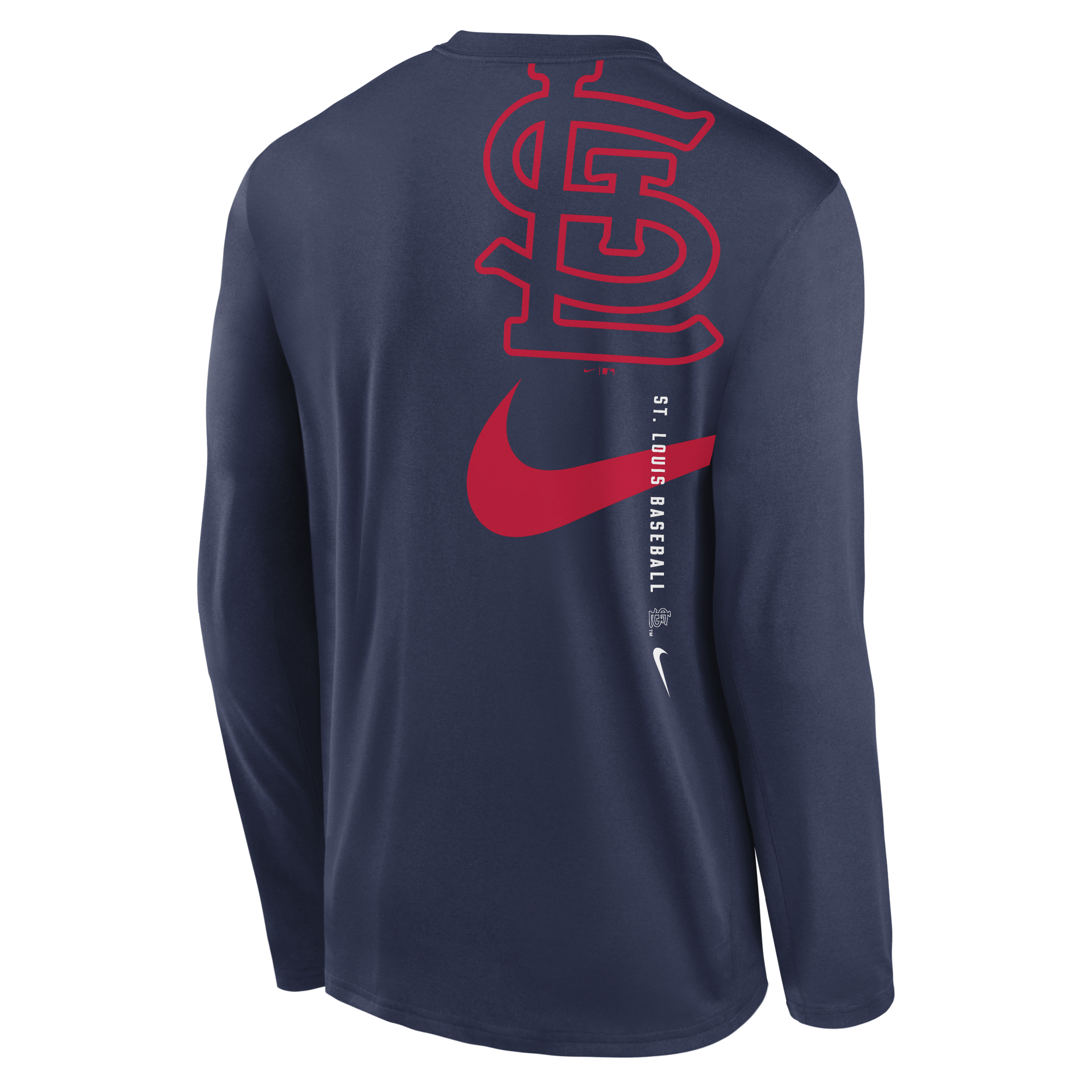 St. Louis Cardinals Large Swoosh Back Legend Men's Nike Dri-FIT MLB T-Shirt