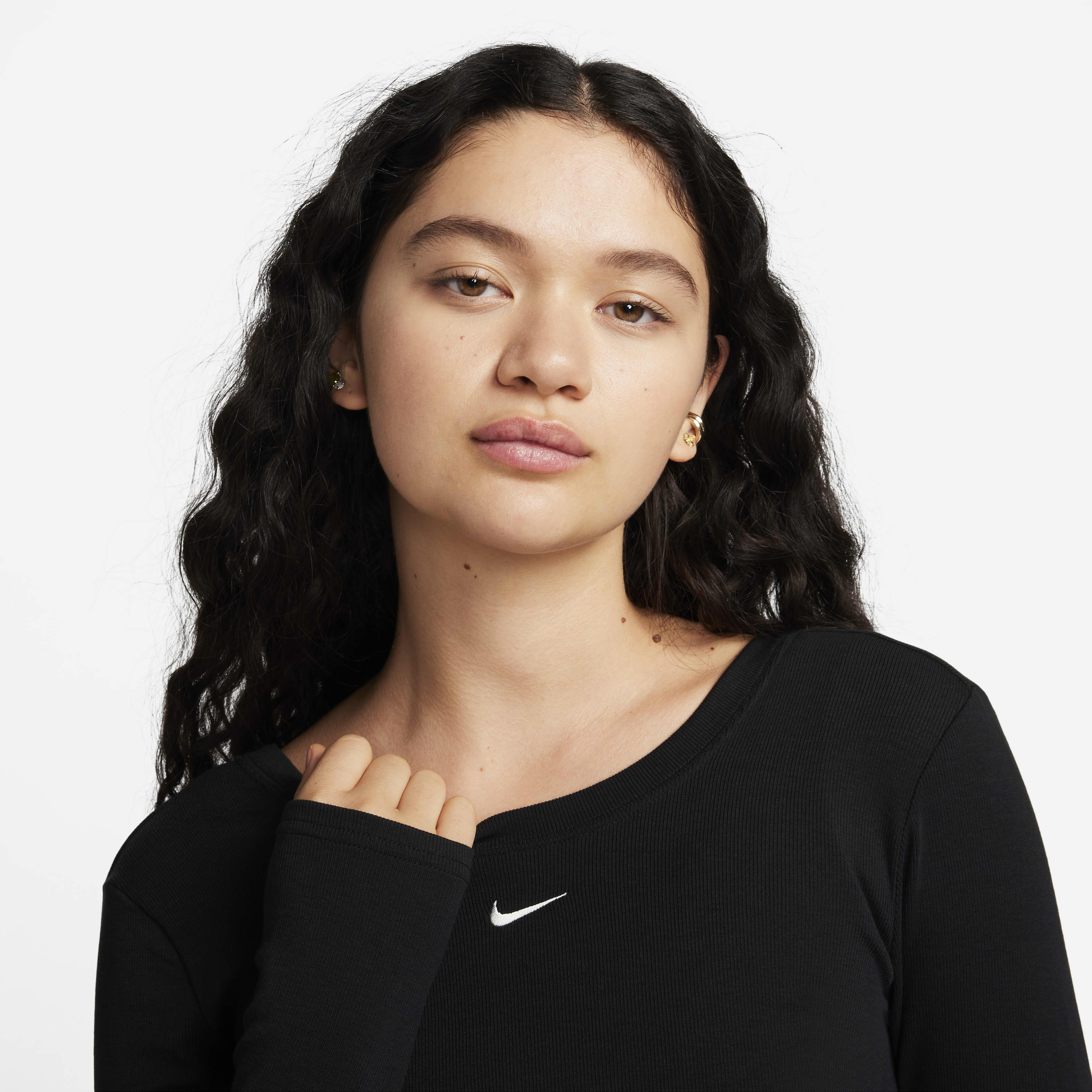 Nike Sportswear Chill Knit Women's Tight Scoop-Back Long-Sleeve Mini-Rib Top