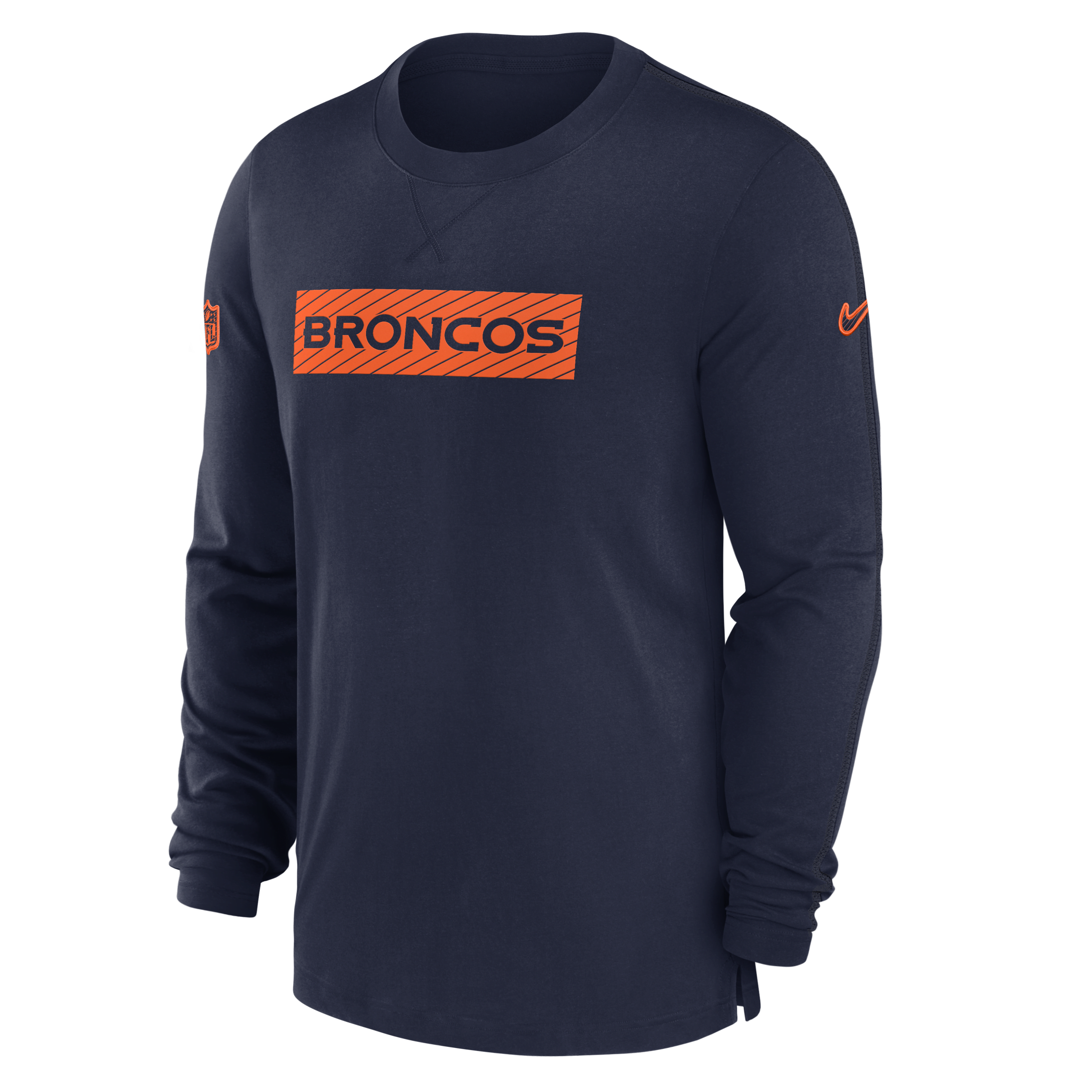 Denver Broncos Sideline Player Team Issue Men’s Nike Dri-FIT Long-Sleeve Top