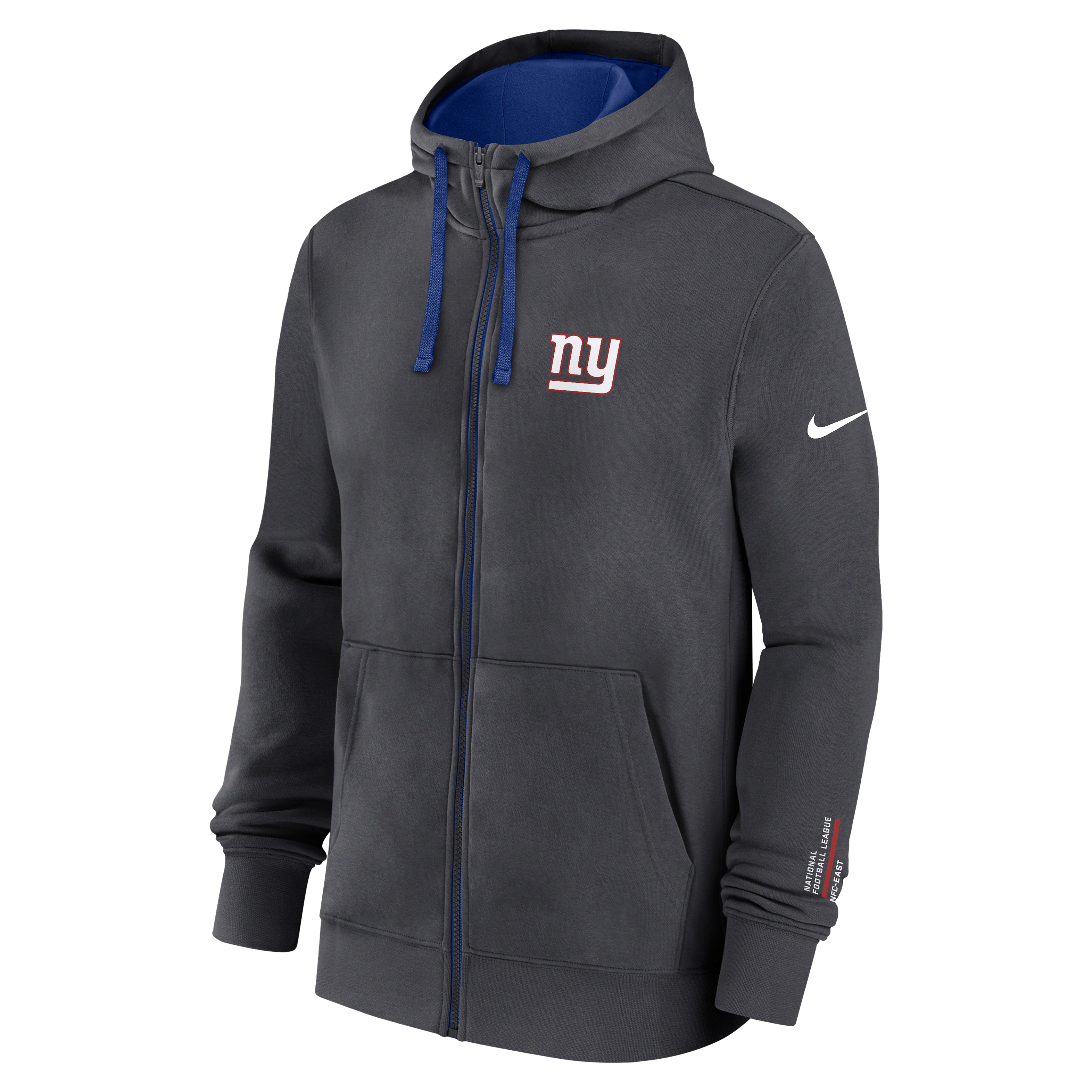 New York Giants Playbook Page Club Men's Nike NFL Full-Zip Hoodie