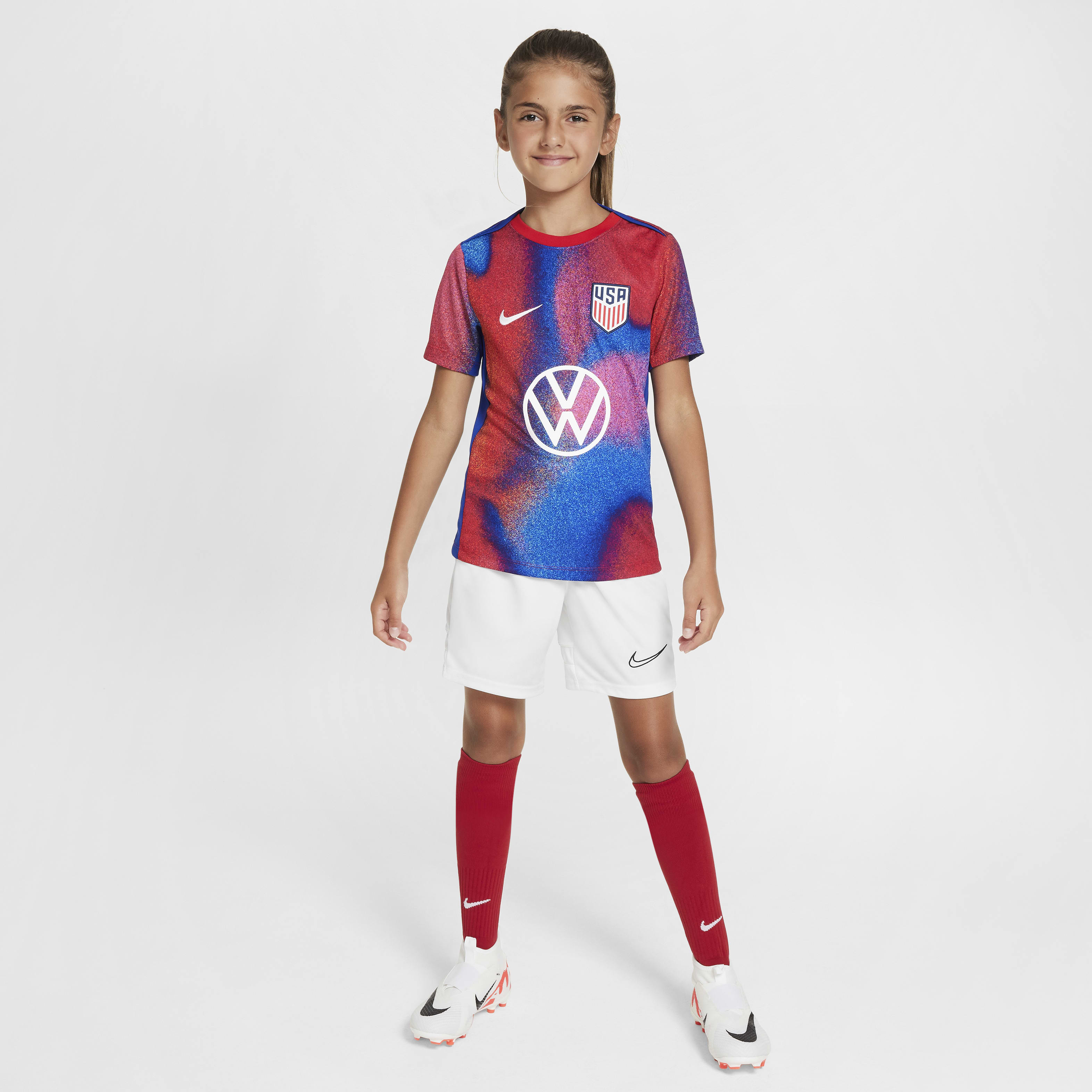 USMNT Academy Pro Big Kids' Nike Dri-FIT Soccer Pre-Match Short-Sleeve Top