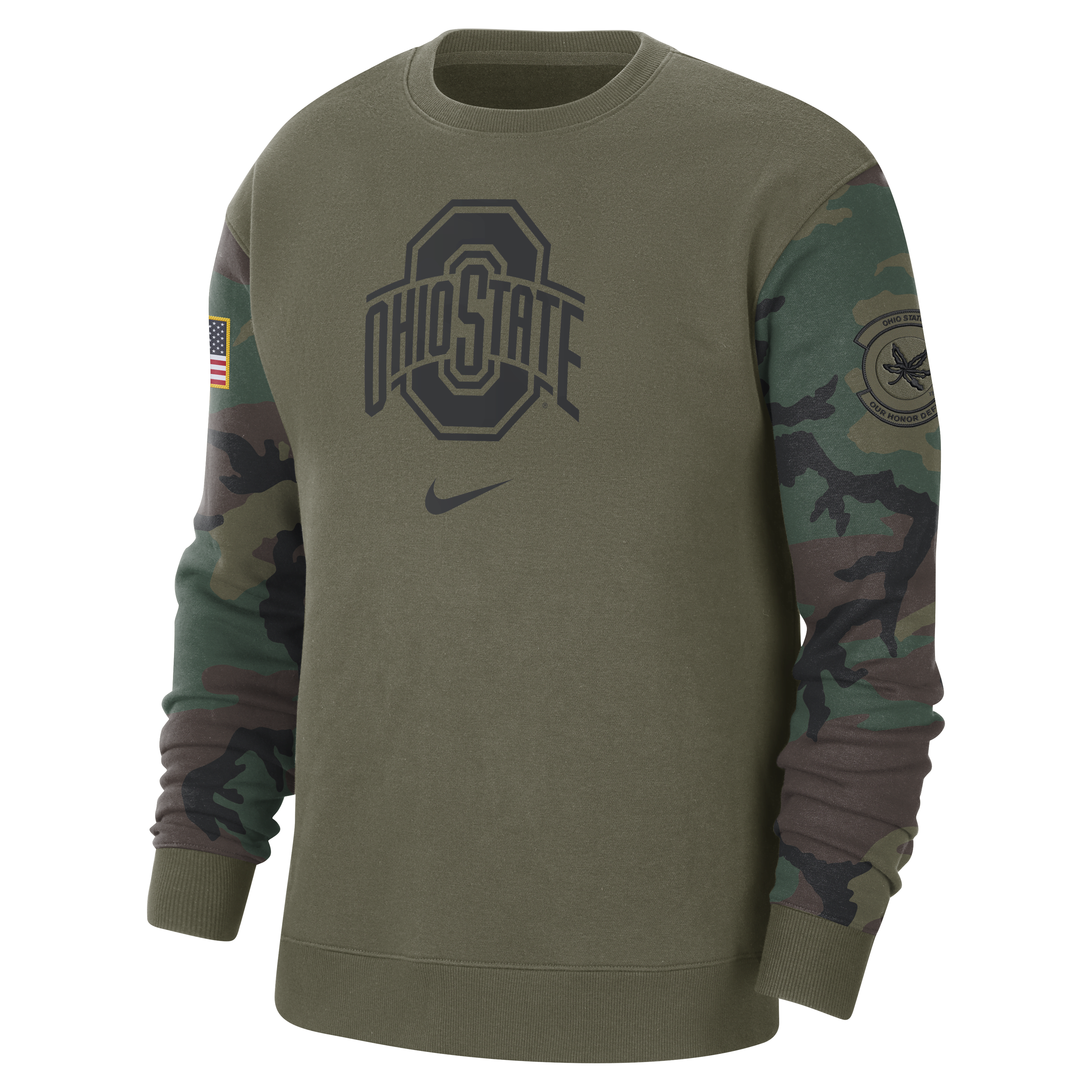 Ohio State Club Fleece Men's Nike College Crew-Neck Sweatshirt