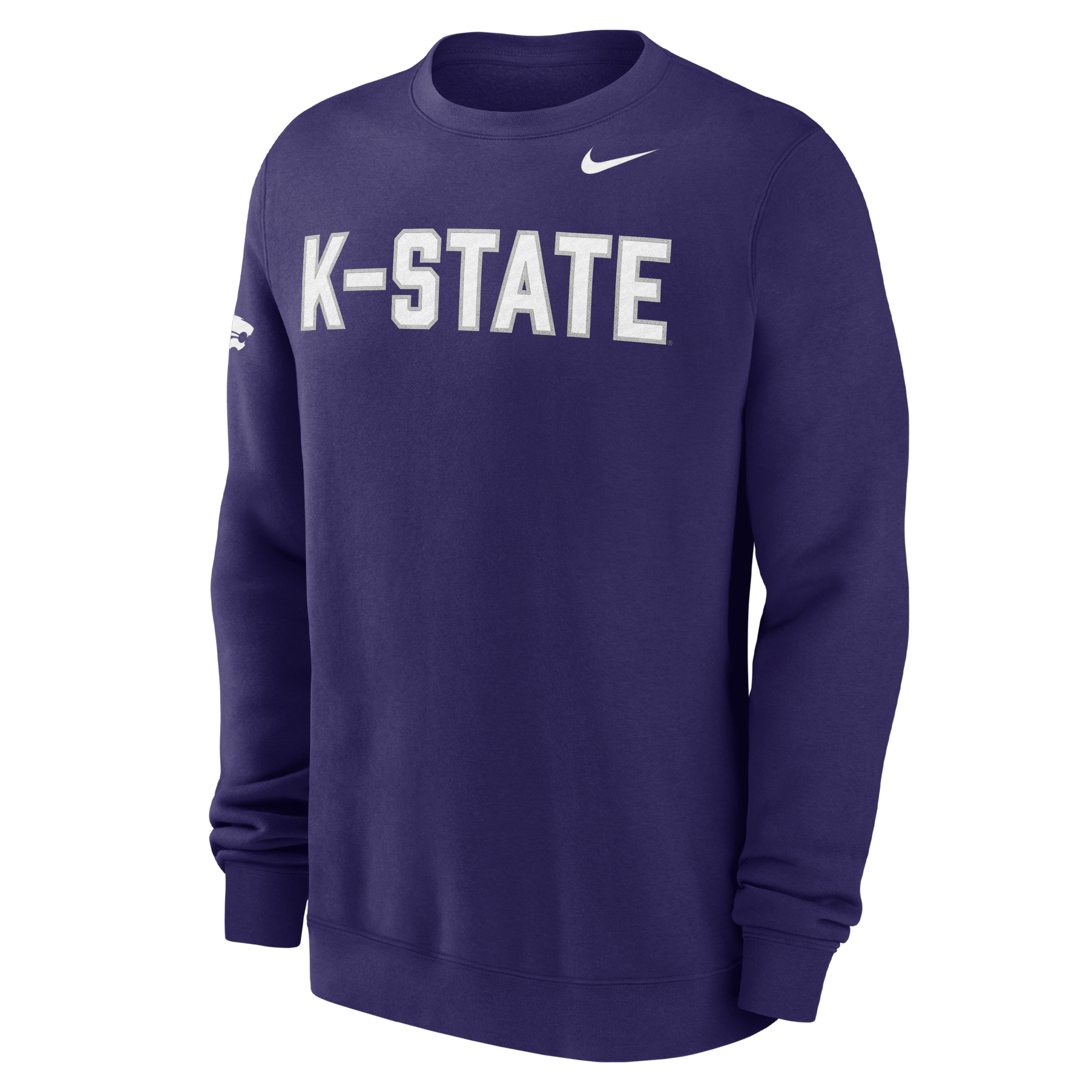 Kansas State Club Fleece Men's Nike College Crew-Neck Sweatshirt