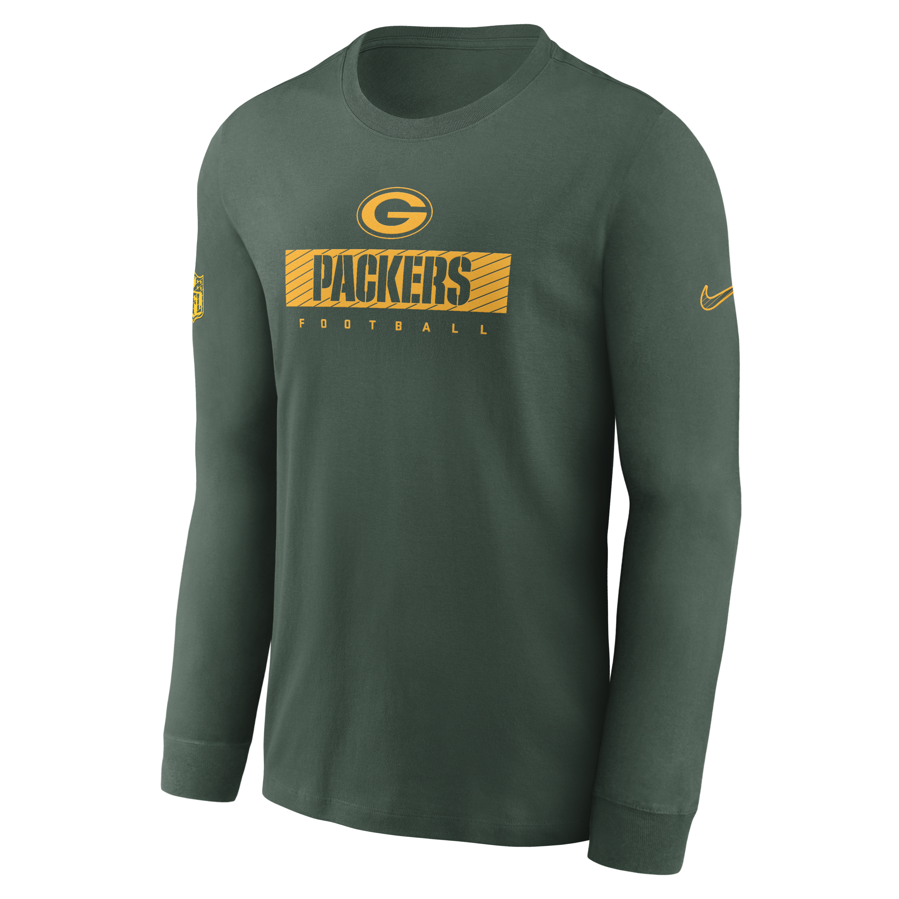 Green Bay Packers Sideline Team Issue Men's Nike Dri-FIT NFL Long-Sleeve T-Shirt