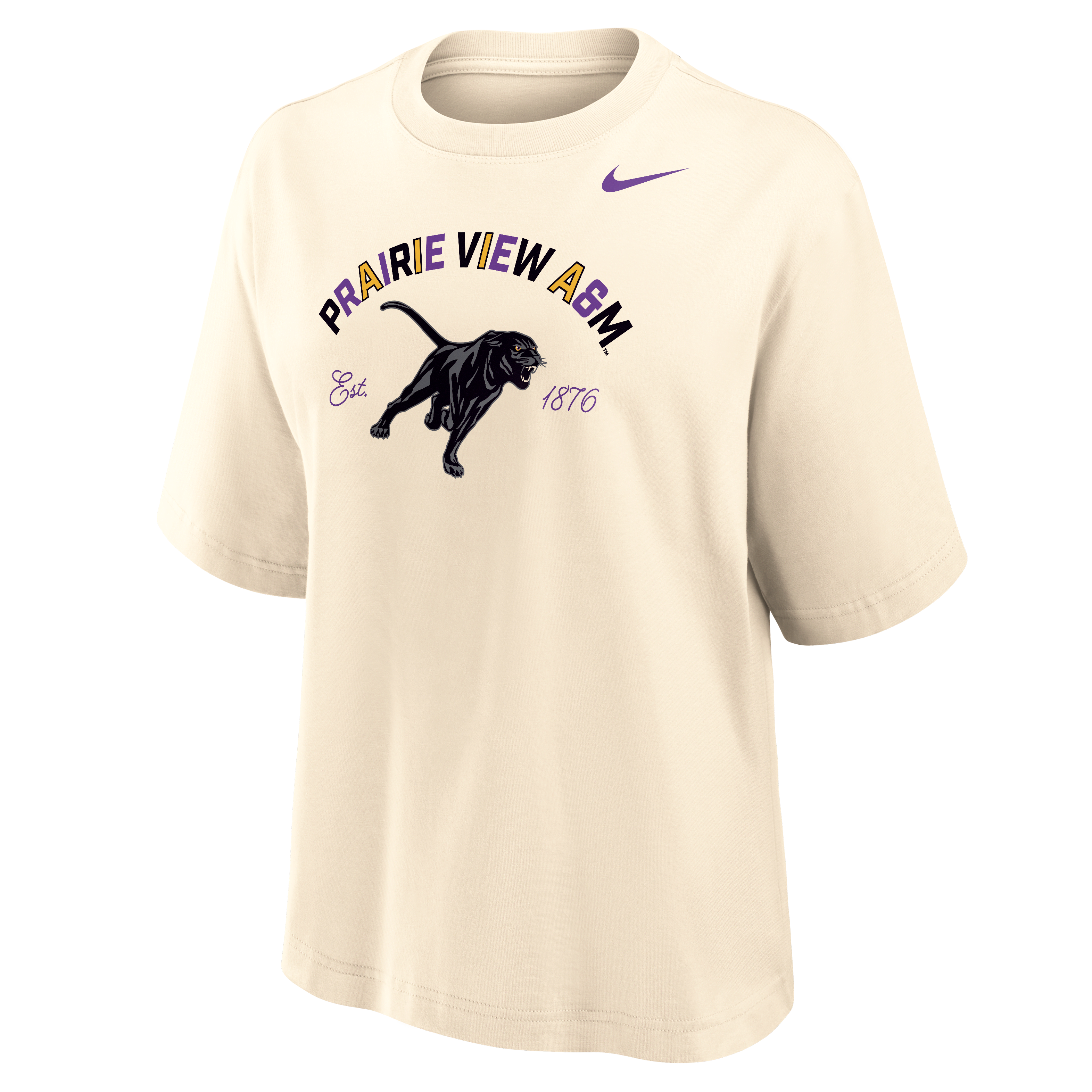 Nike College (Prairie View A&M University) Women's Boxy Cotton T-Shirt