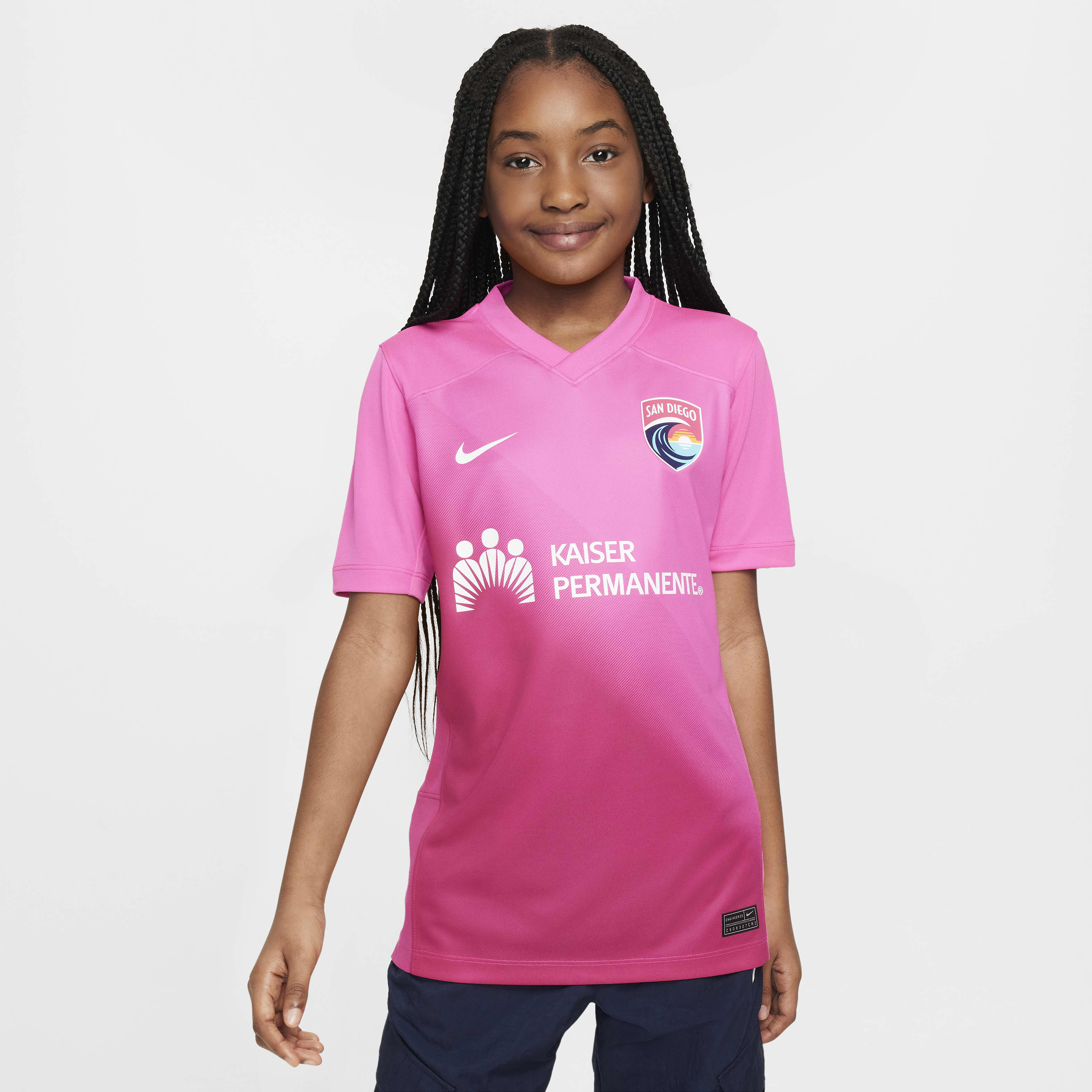 San Diego Wave FC 2024 Stadium Secondary Big Kids' Nike Dri-FIT NWSL Replica Jersey