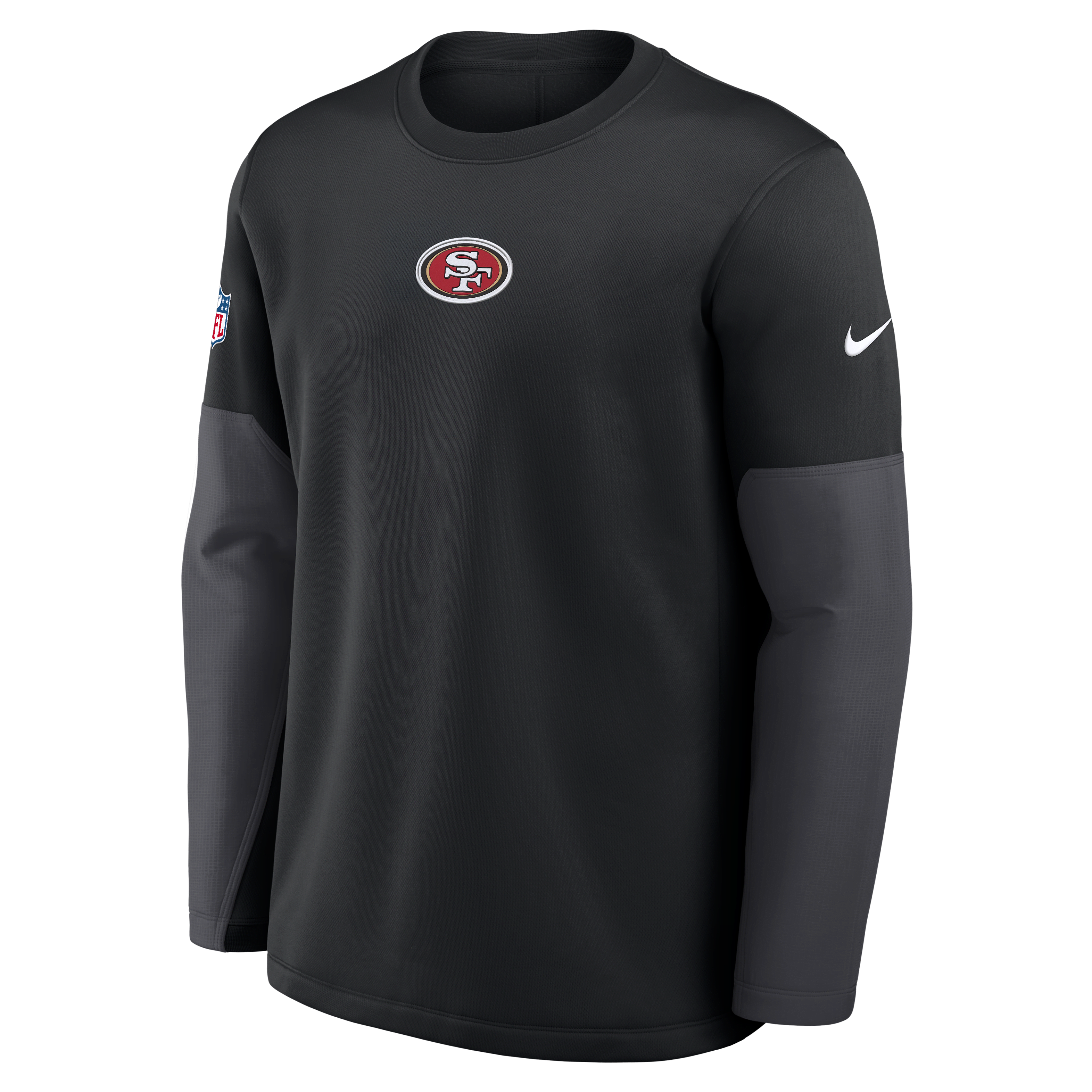 San Francisco 49ers Scripted To Win Sideline Coach Men's Nike Therma-FIT NFL Long-Sleeve T-Shirt