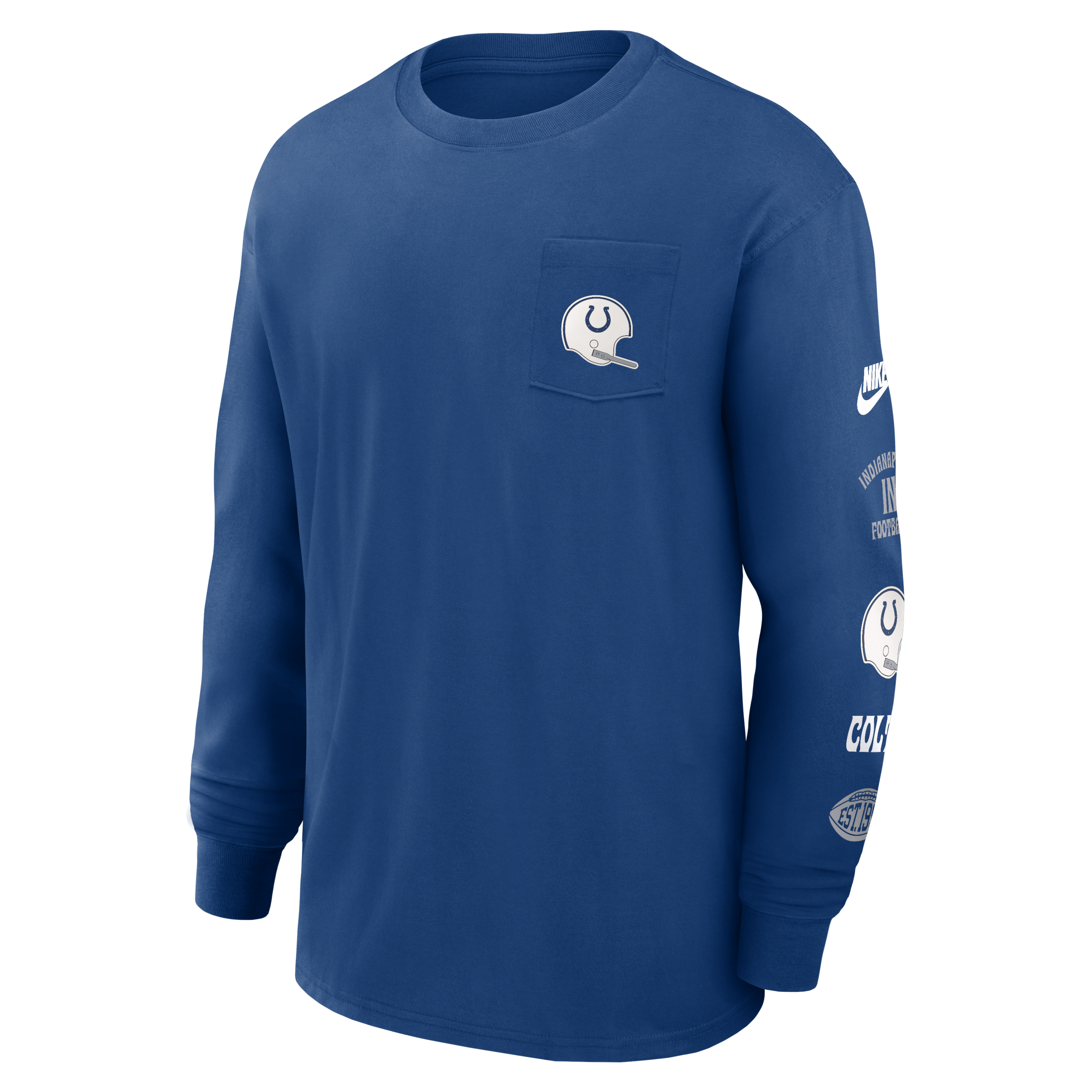 Indianapolis Colts Rewind Max90 Pocket Men's Nike NFL Long-Sleeve T-Shirt