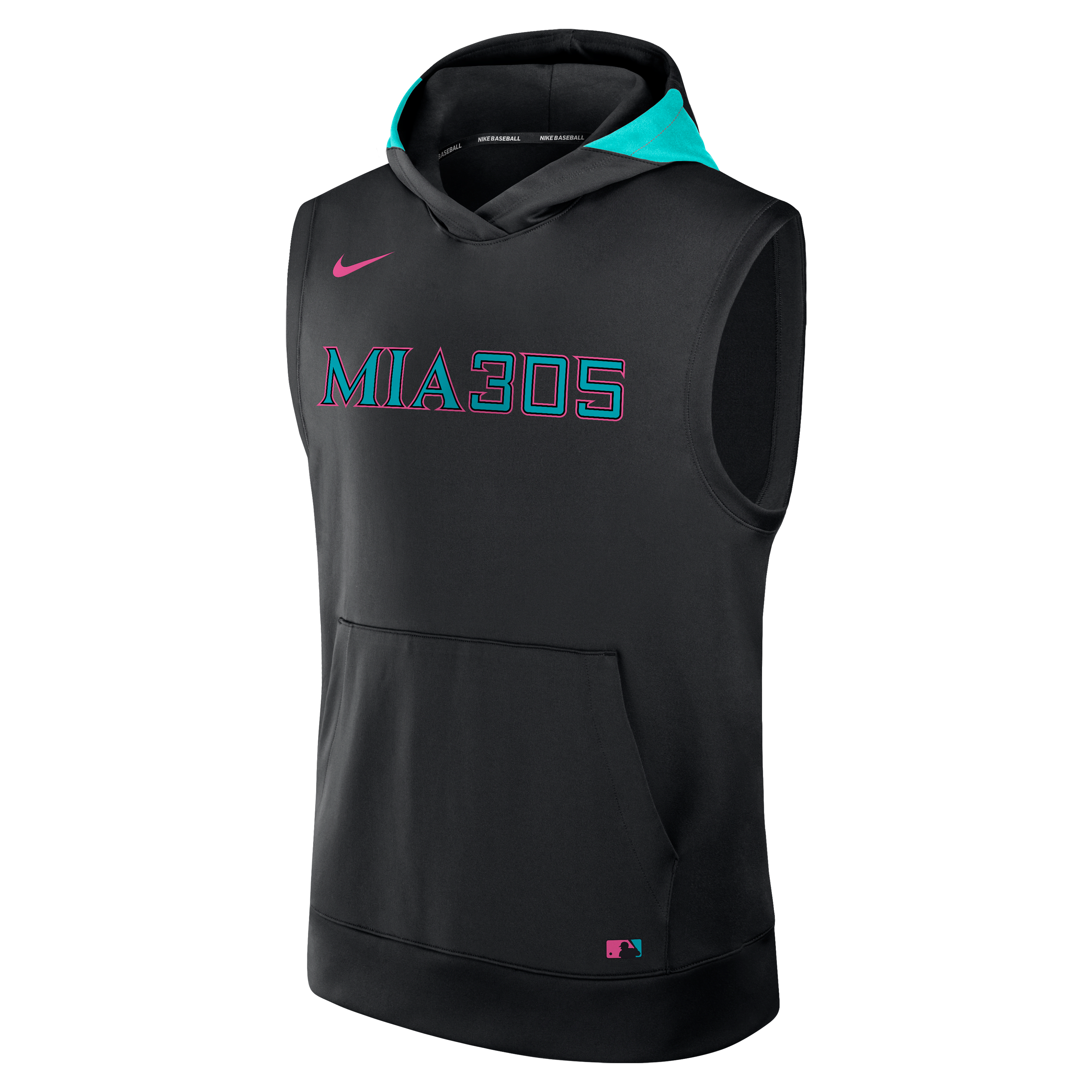 Miami Marlins Authentic Collection City Connect Men’s Nike Dri-FIT MLB Sleeveless Pullover Hoodie