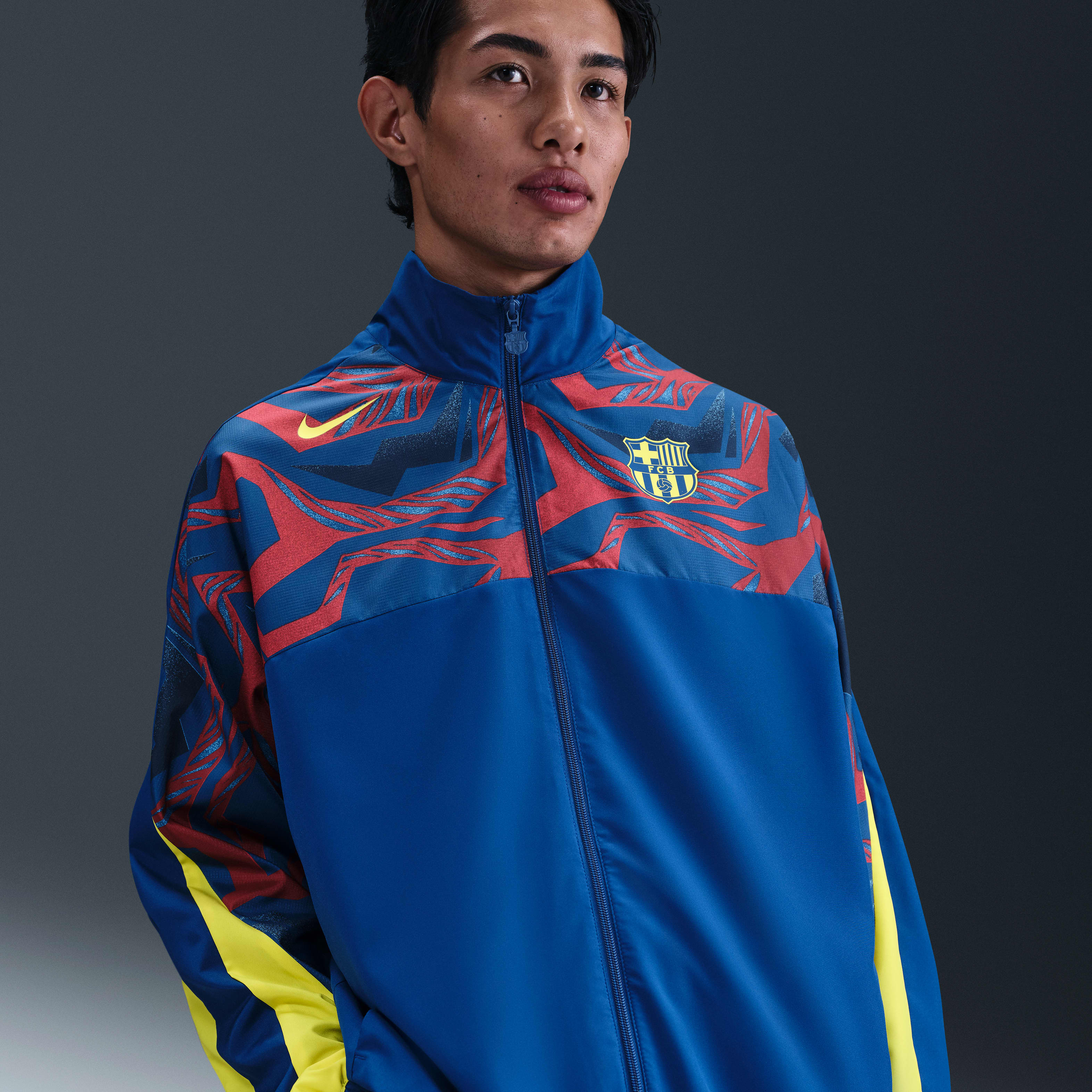 FC Barcelona Starting 5 Fourth Men's Nike Soccer Woven Jacket