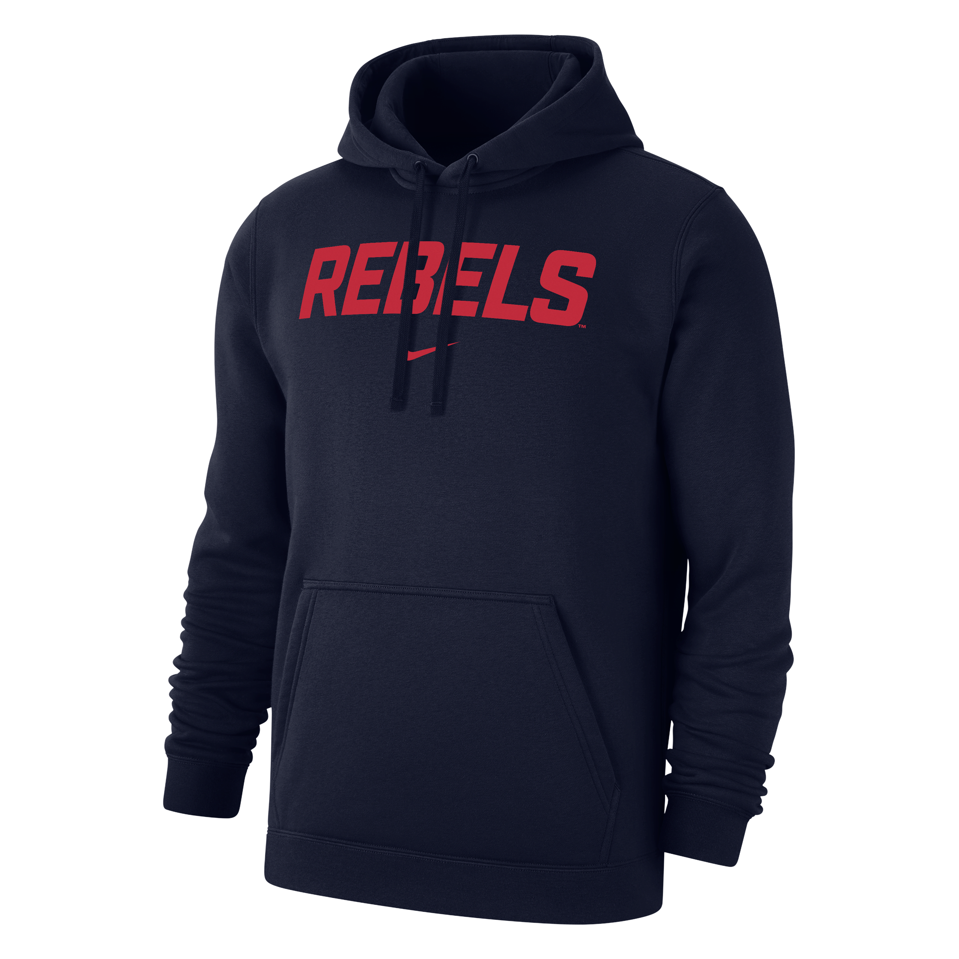 Ole Miss Club Fleece Men's Nike College Pullover Hoodie