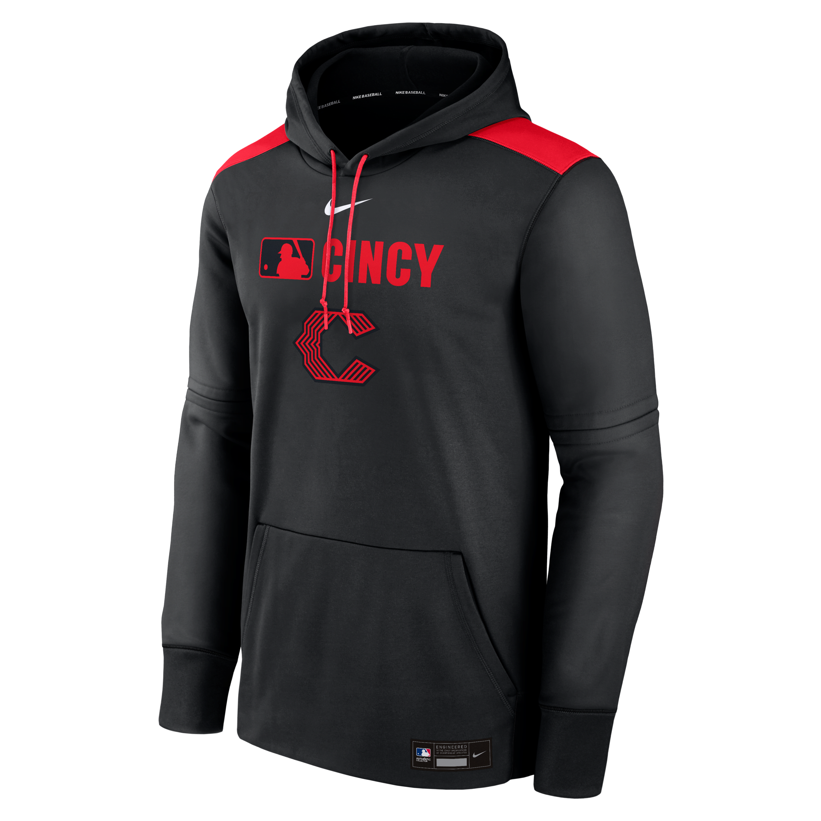 Cincinnati Reds Authentic Collection City Connect Men's Nike Therma MLB Pullover Hoodie