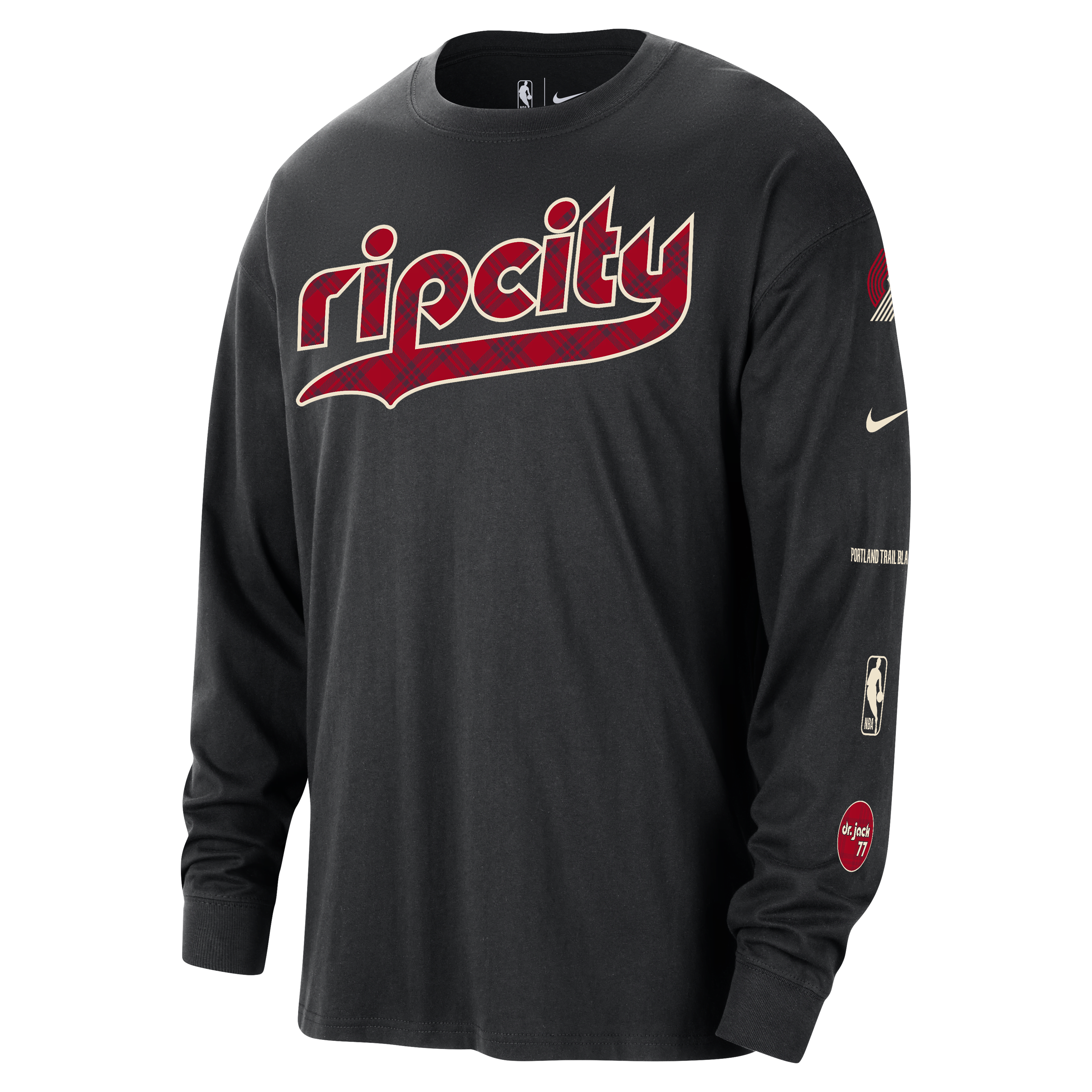 Portland Trail Blazers 2023/24 City Edition Men's Nike NBA Max90 Long-Sleeve T-Shirt