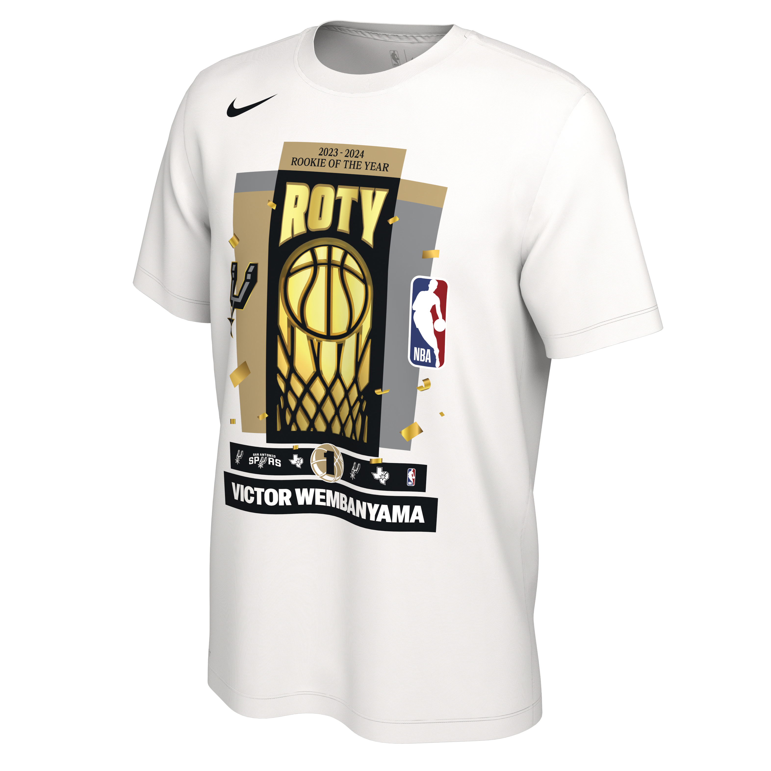 Victor Wembanyama San Antonio Spurs Men's Nike NBA 2024 Rookie of the Year T-Shirt