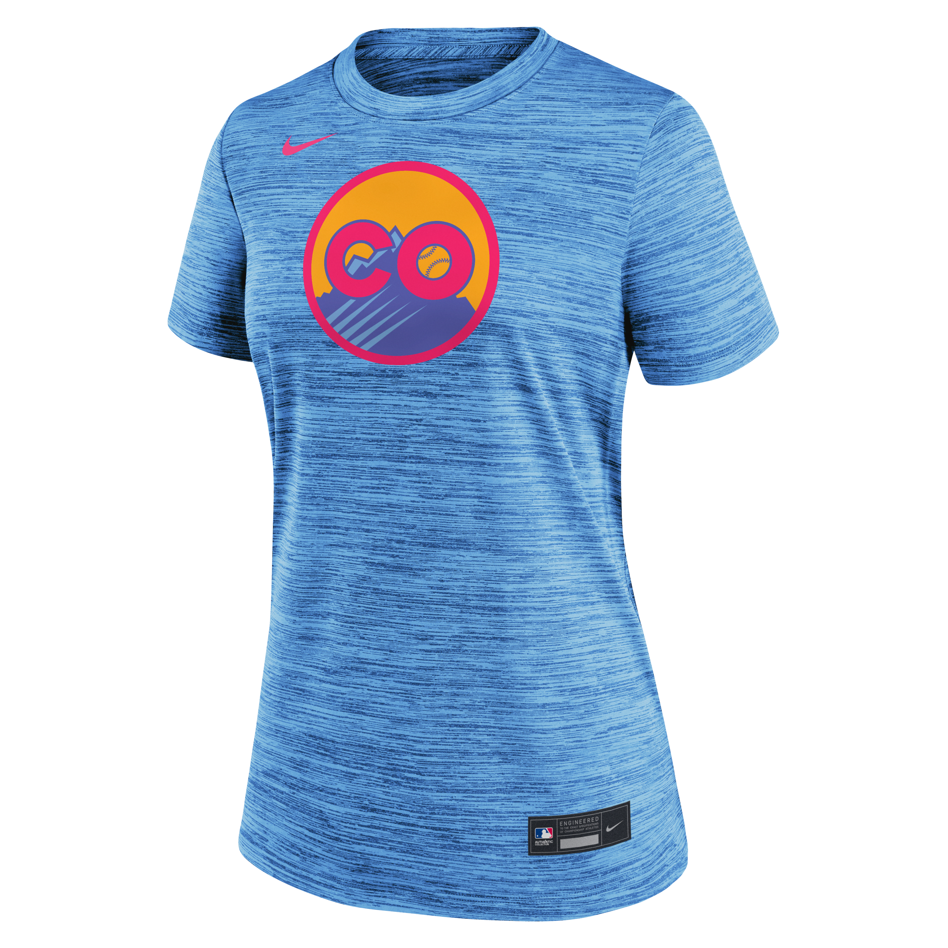 Colorado Rockies Authentic Collection City Connect Velocity Women's Nike Dri-FIT MLB T-Shirt