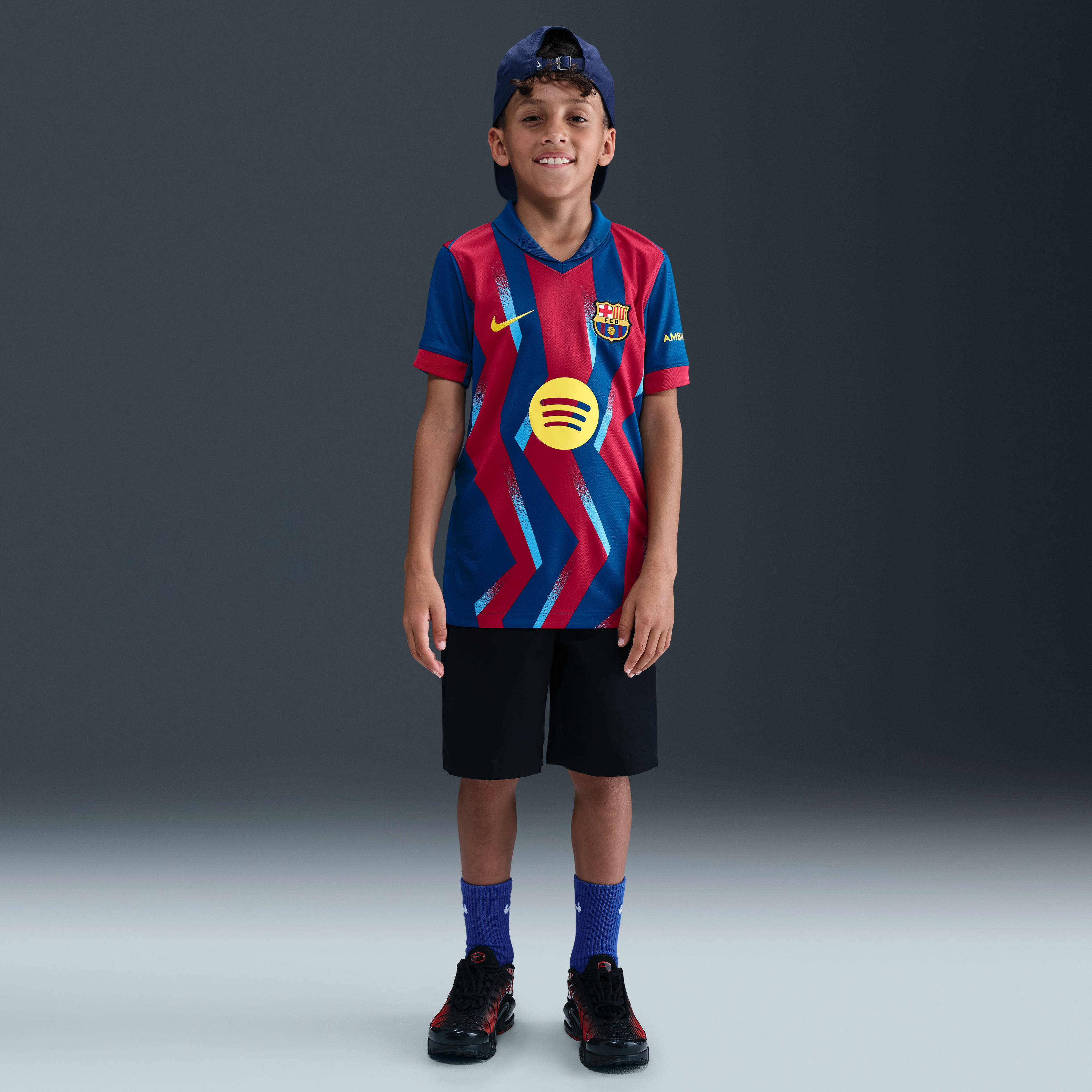 FC Barcelona 2025/26 Stadium Fourth Big Kids' Nike Dri-FIT Soccer Replica Jersey