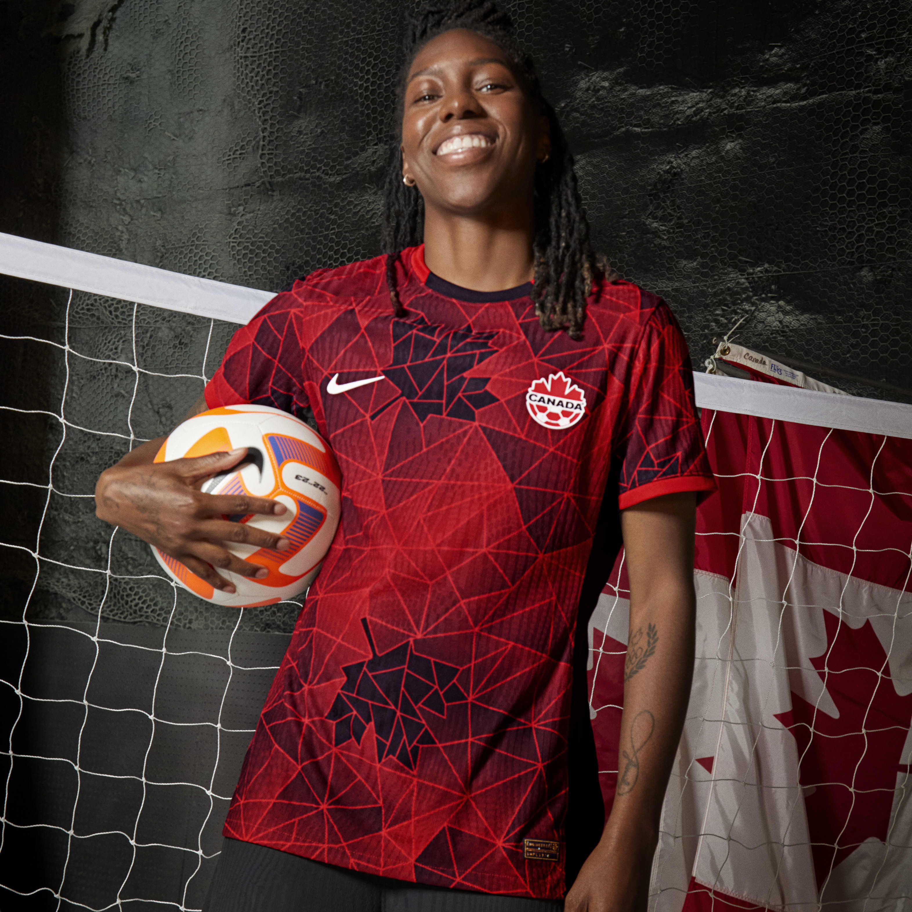 Canada 2023 Stadium Home Women's Nike Dri-FIT Soccer Jersey