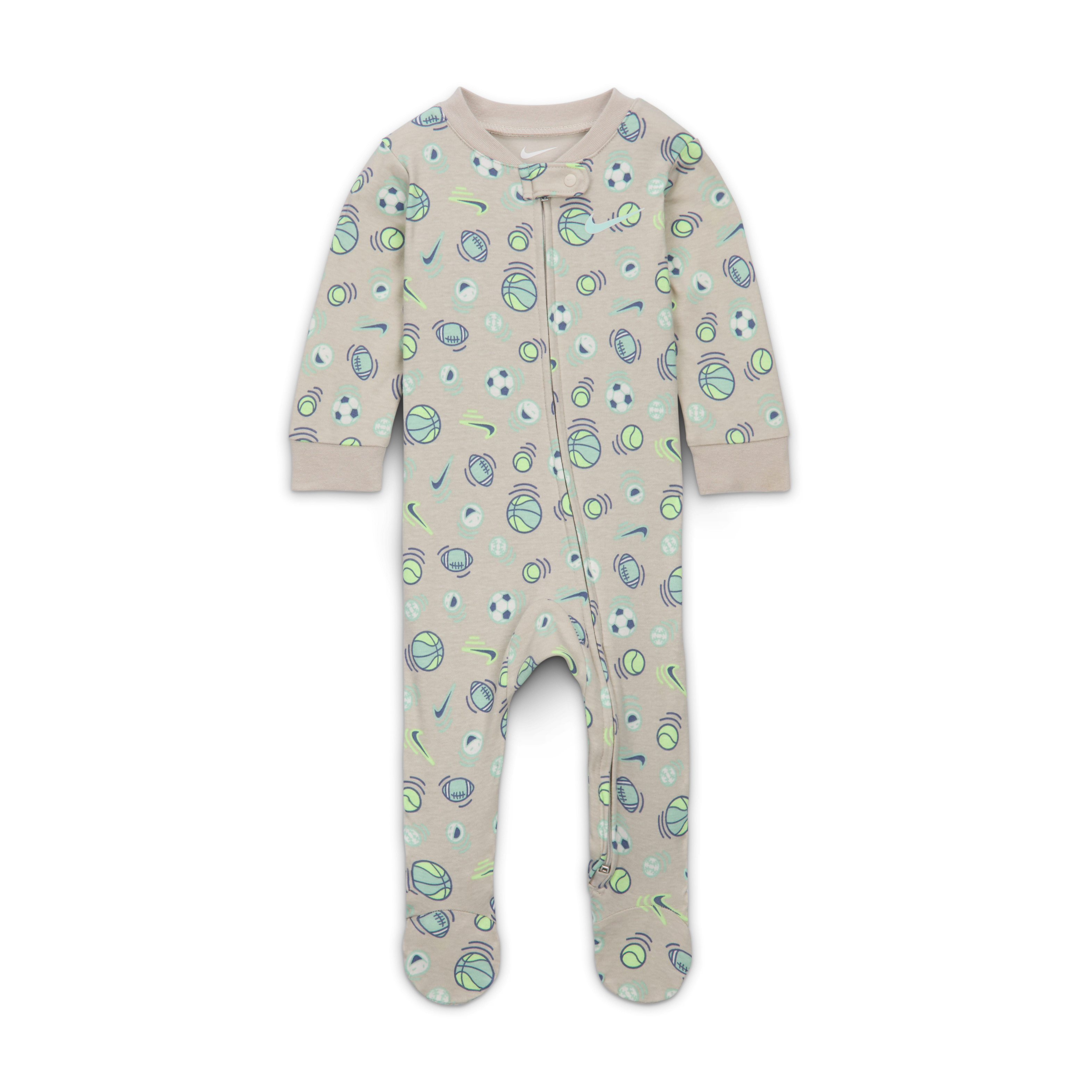 Nike Baby (0-9M) Sportball Printed Footed Coverall