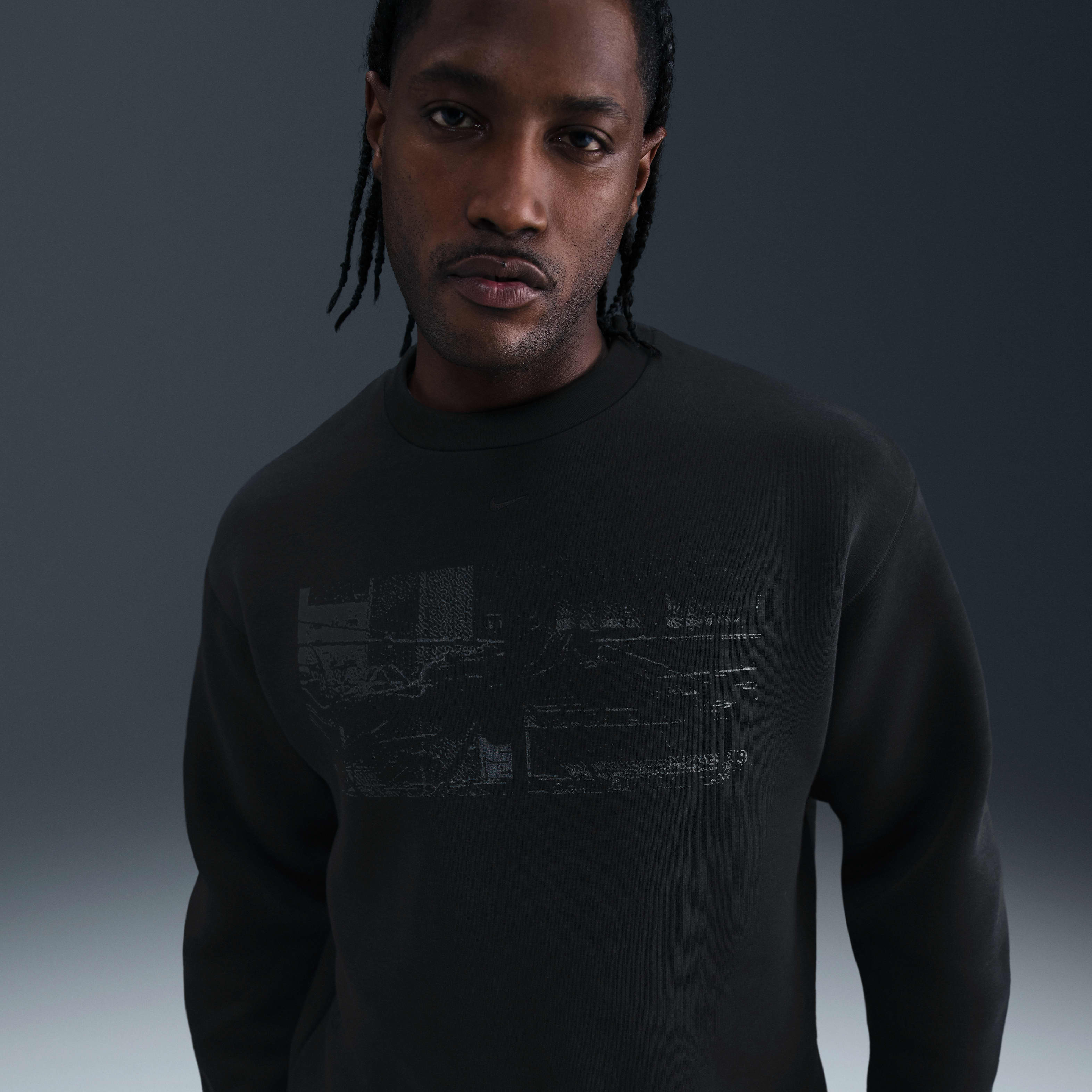 Nike Tech Men's Fleece Crew with Reflective Accents