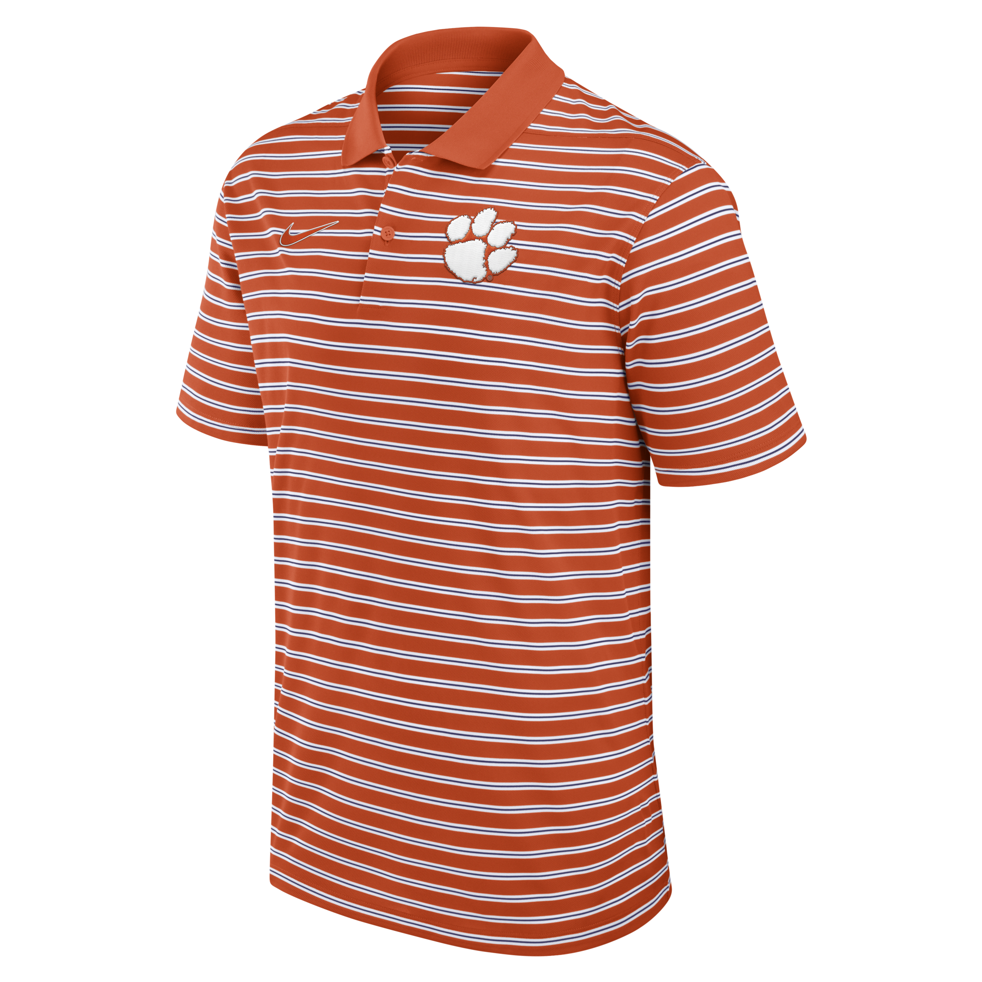 Clemson Tigers Primetime Victory Striped Men's Nike Dri-FIT College Polo