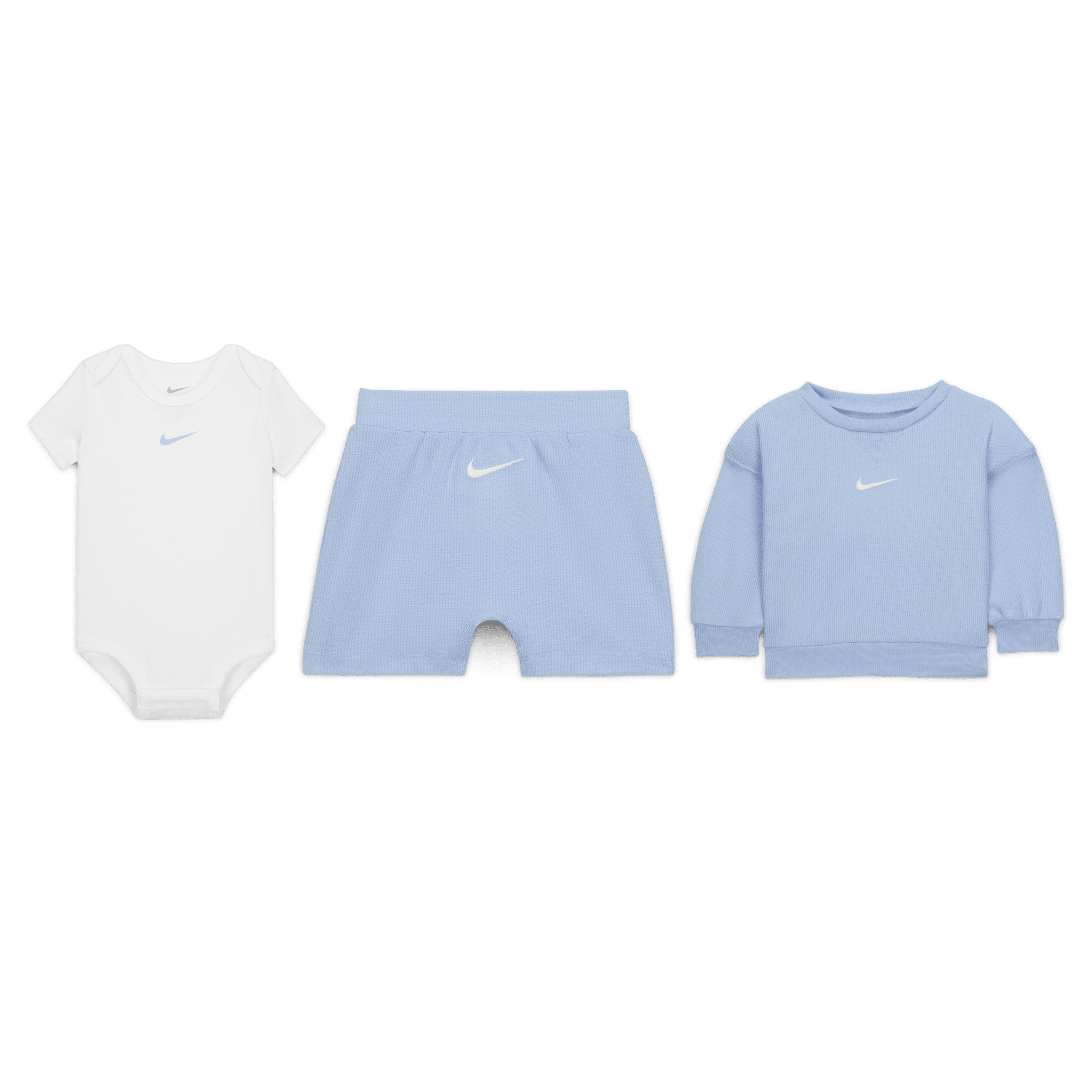 Nike Essentials Baby (0-9M) Crew and Shorts Set
