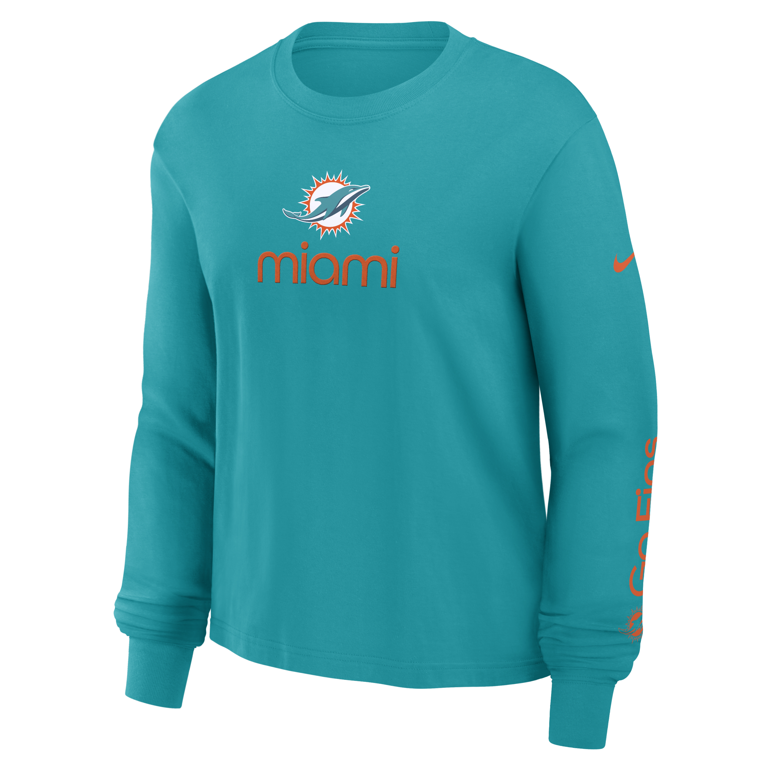 Miami Dolphins Boxy Women's Nike NFL Long-Sleeve T-Shirt