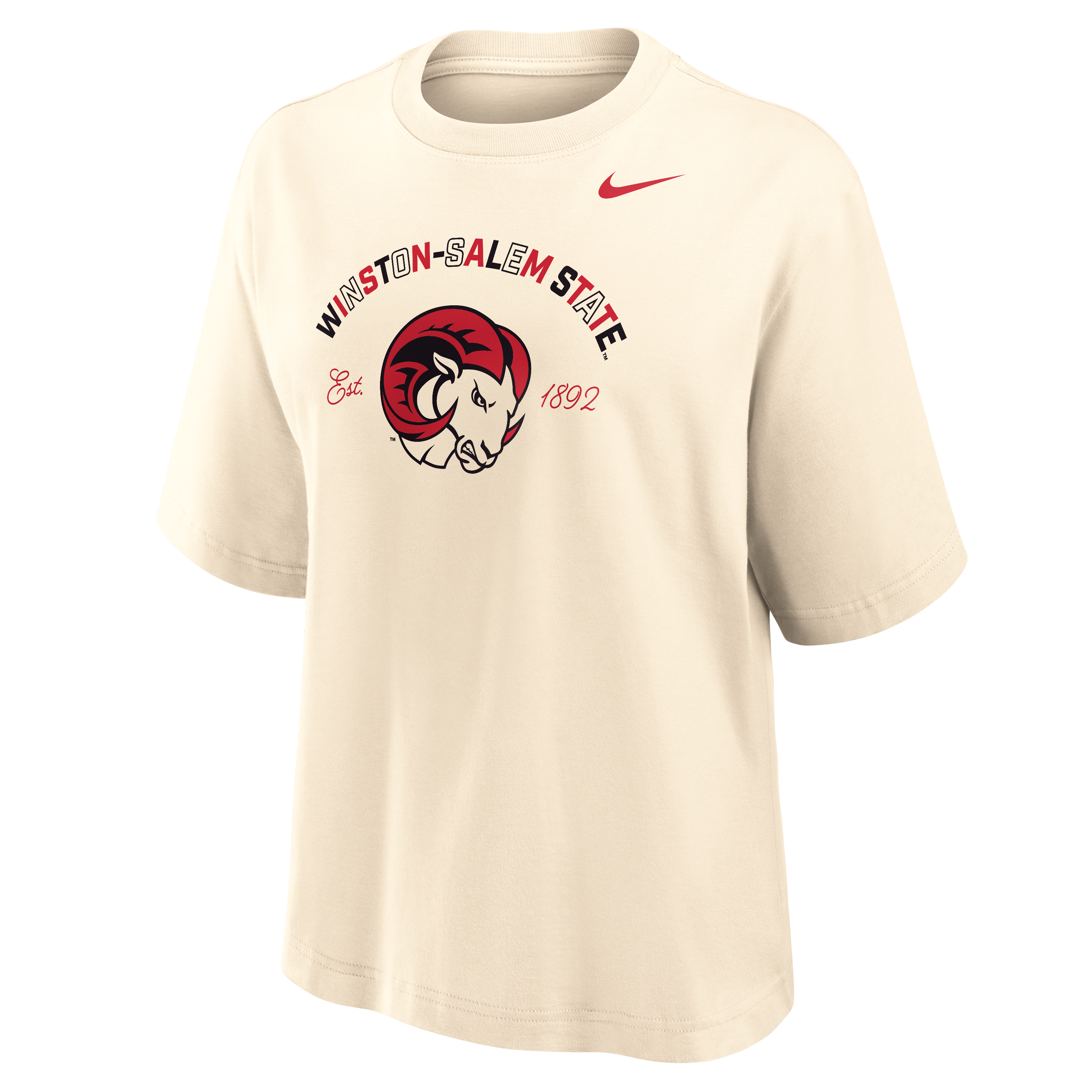 Nike College (Winston-Salem State University) Women's Boxy Cotton T-Shirt