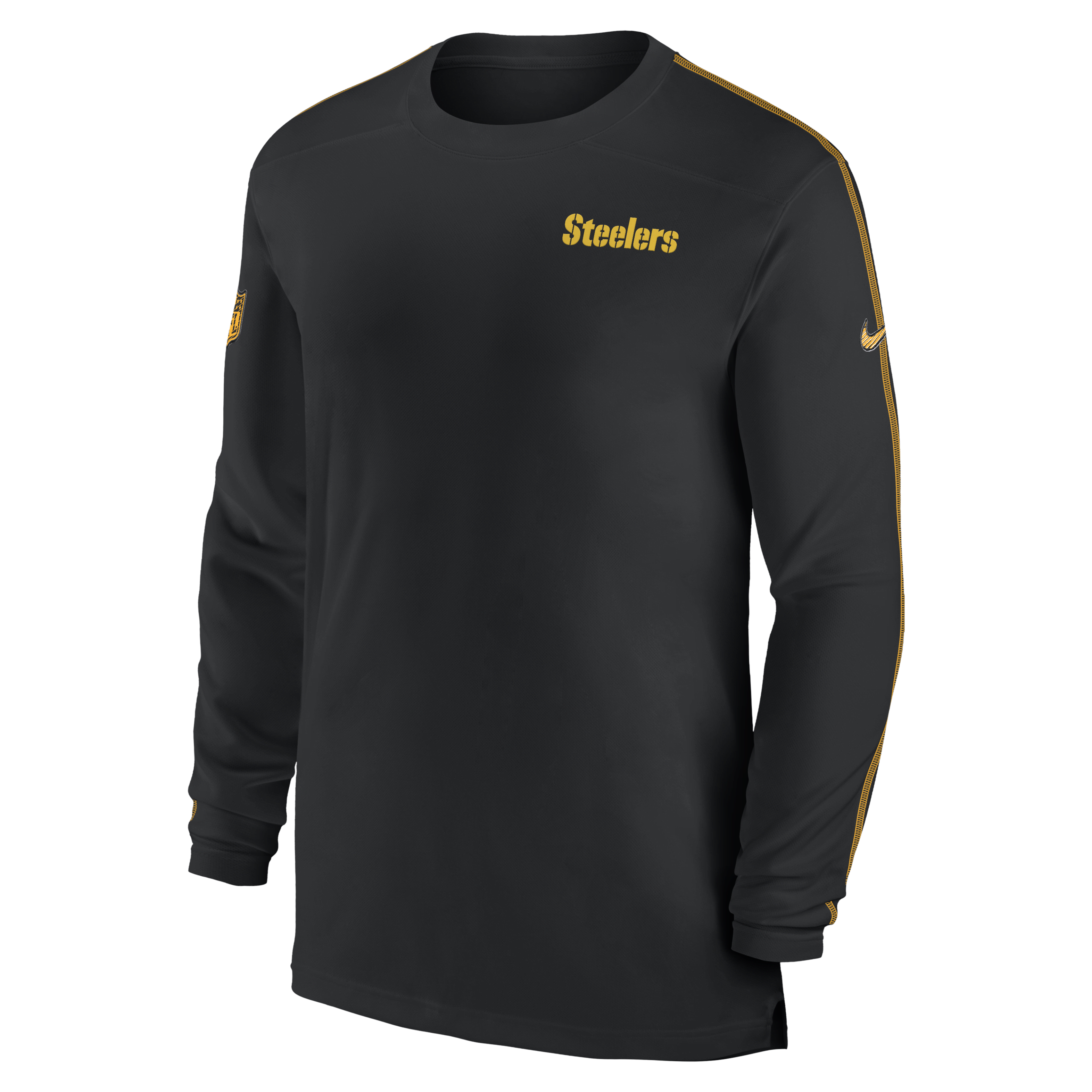 Pittsburgh Steelers Sideline Coach Men's Nike Dri-FIT NFL Long-Sleeve Top