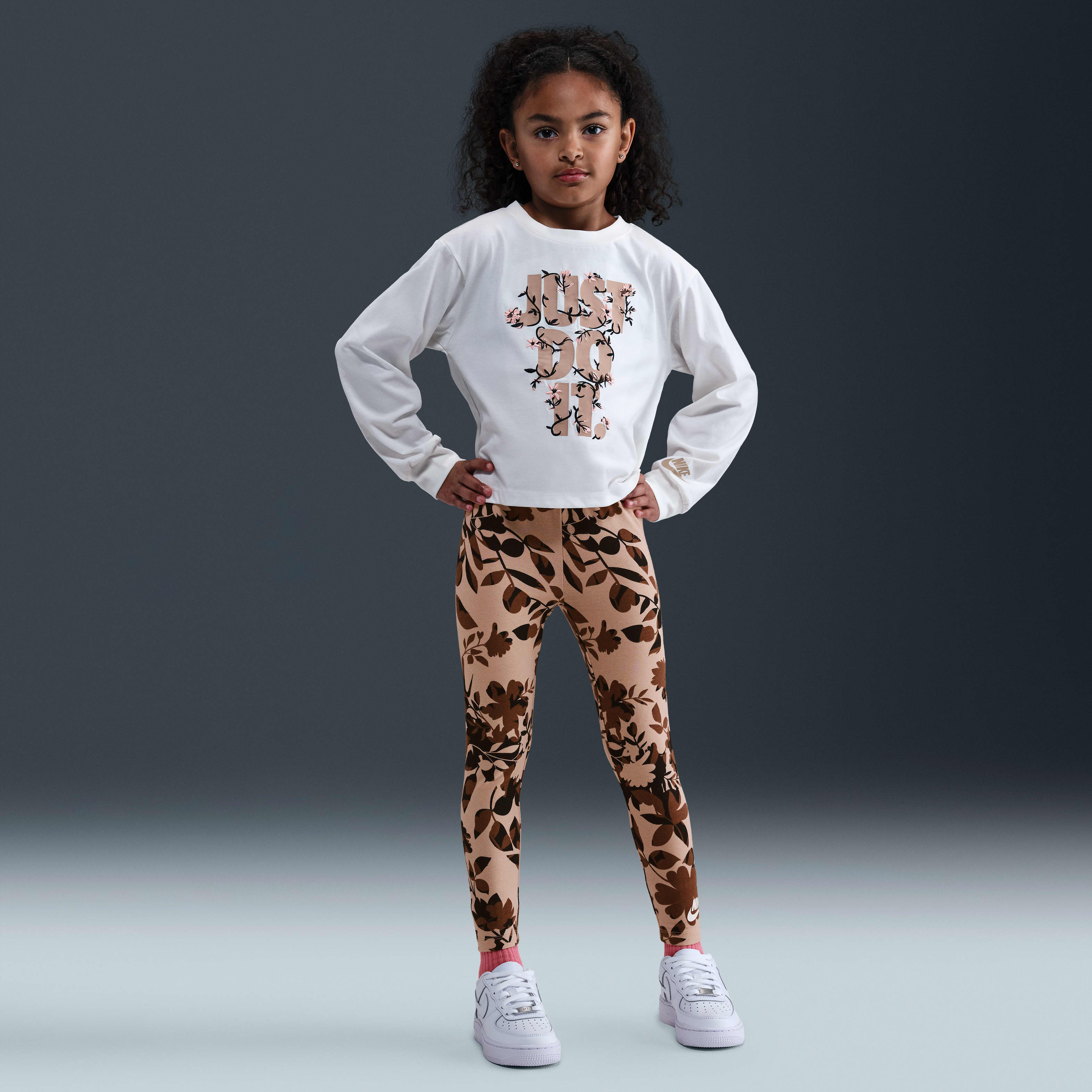 Nike Toddler Printed Club Long Sleeve T-Shirt and Leggings Set