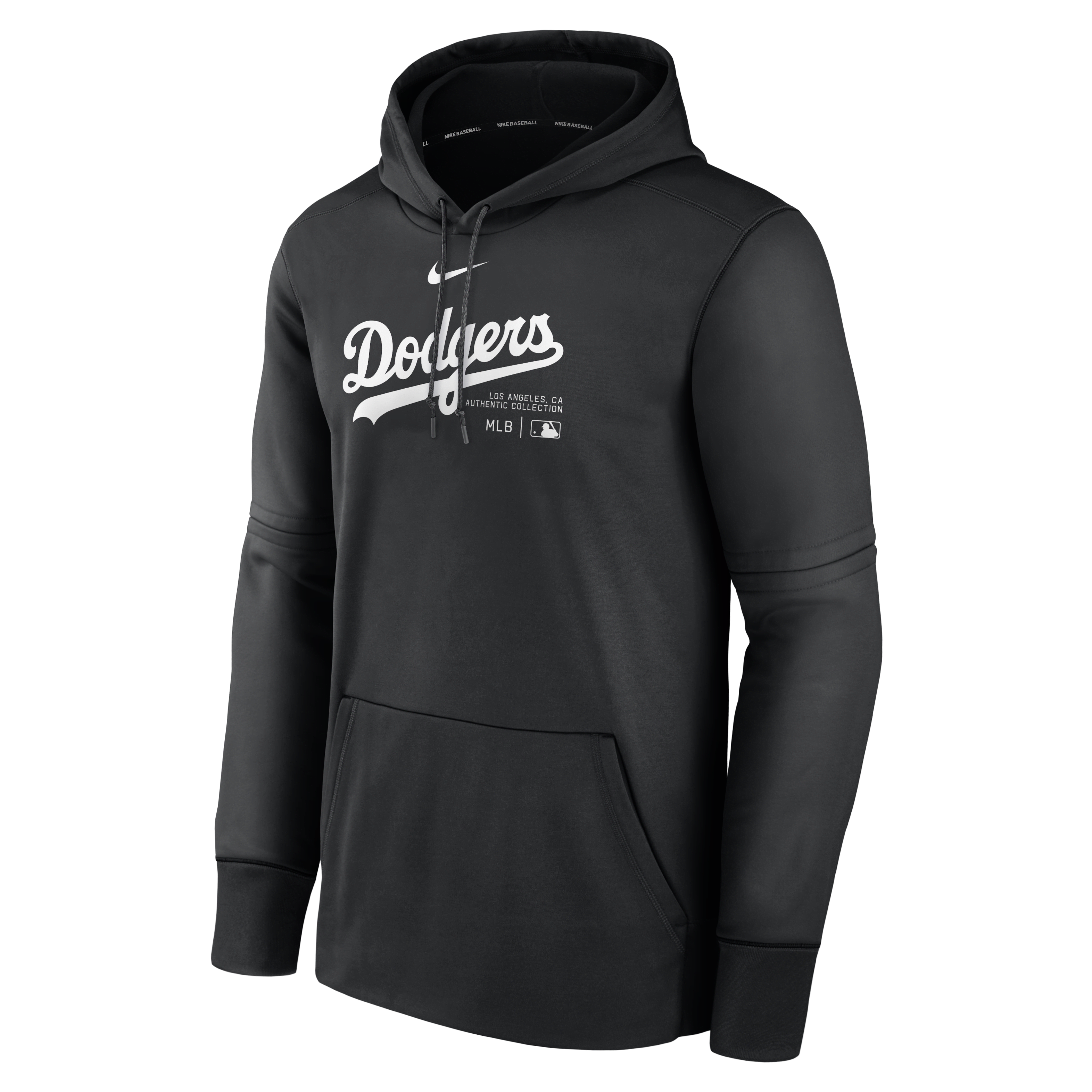 Los Angeles Dodgers Authentic Collection Practice Men's Nike Therma MLB Pullover Hoodie