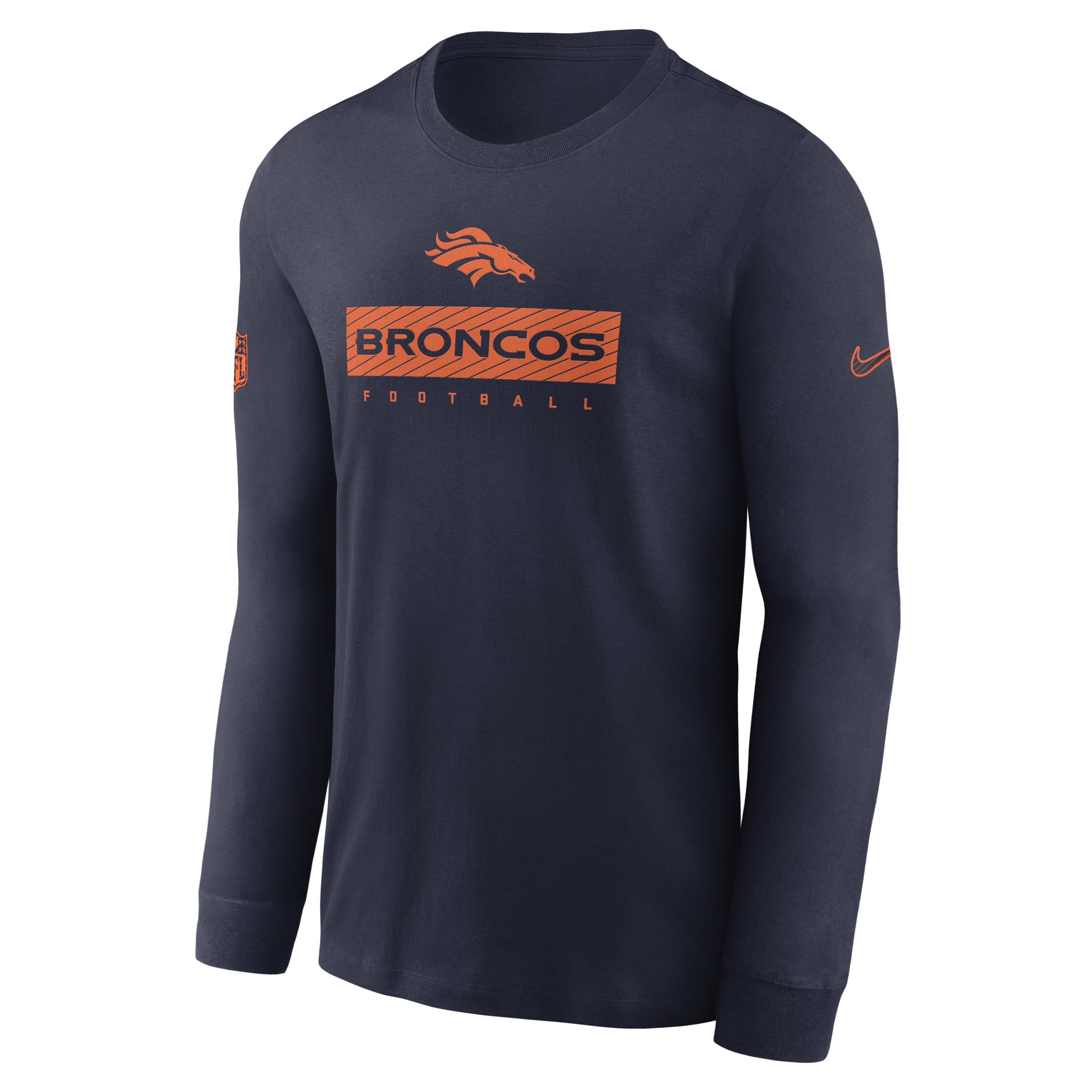 Denver Broncos Sideline Team Issue Men's Nike Dri-FIT NFL Long-Sleeve T-Shirt